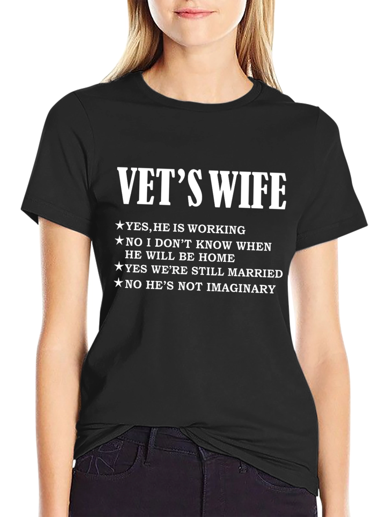 Vets Wife T-Shirt - Military Wife Tee
