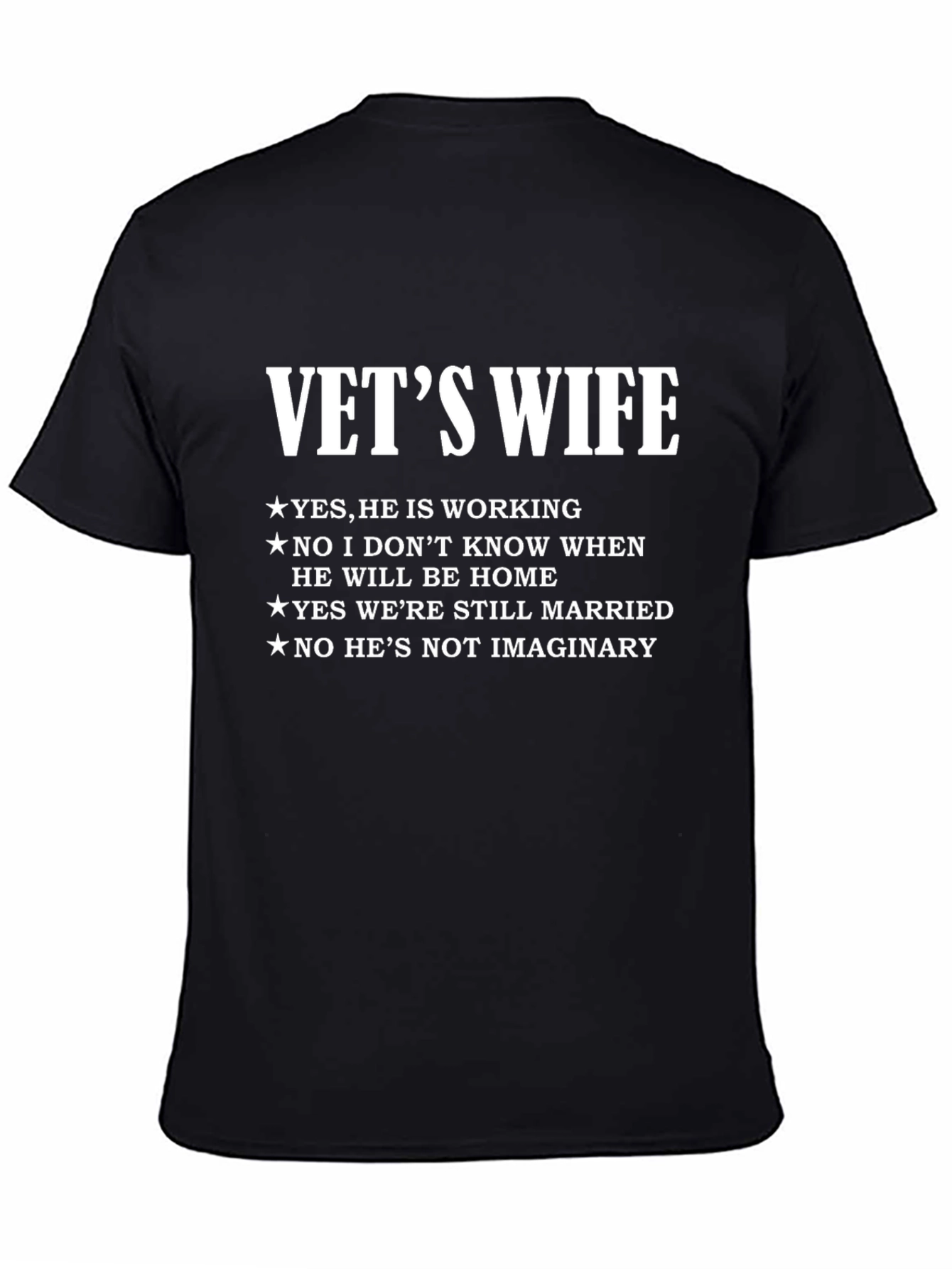 Vets Wife T-Shirt - Military Wife Tee