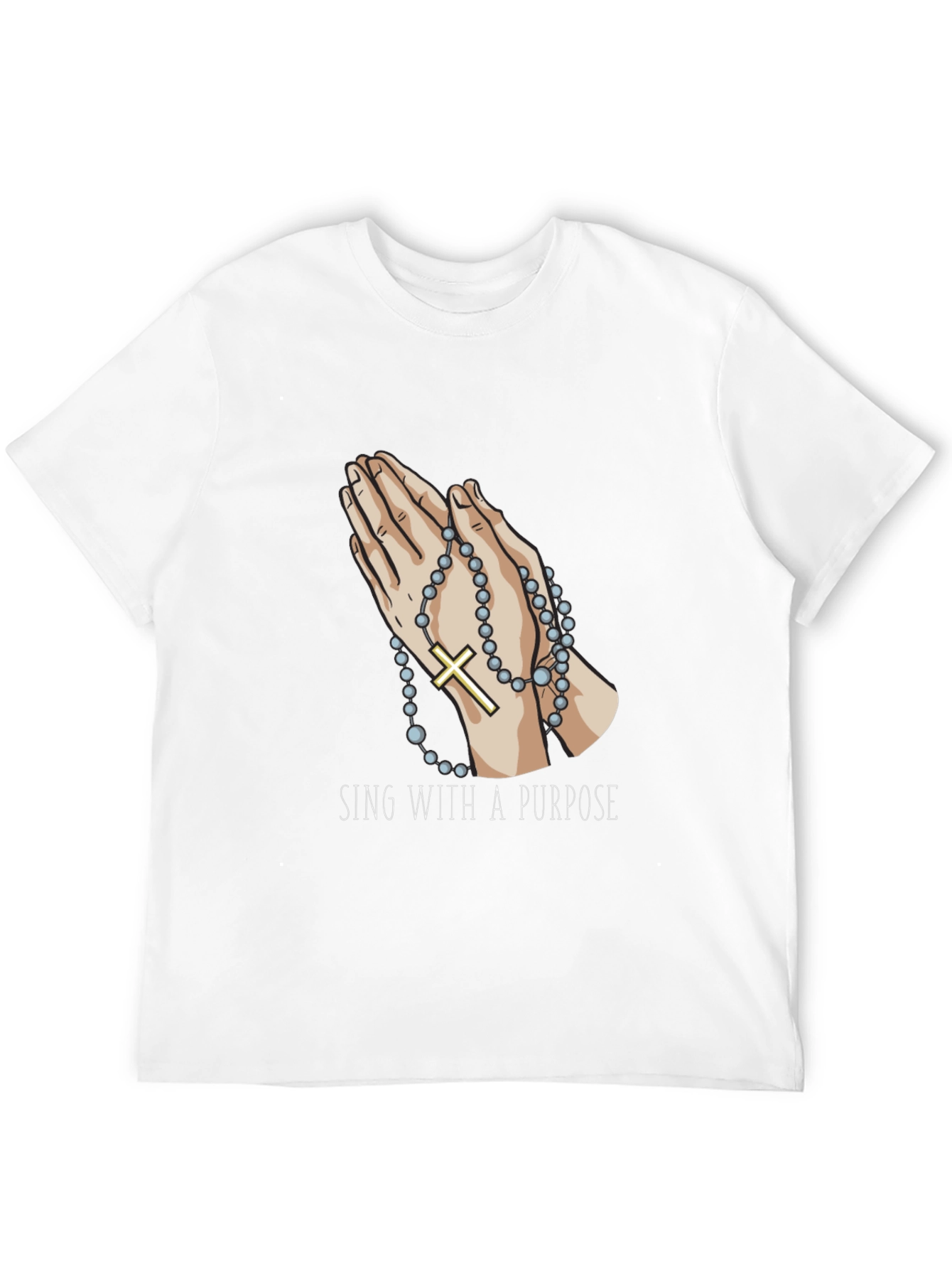 Praying Hands Rosary T-Shirt