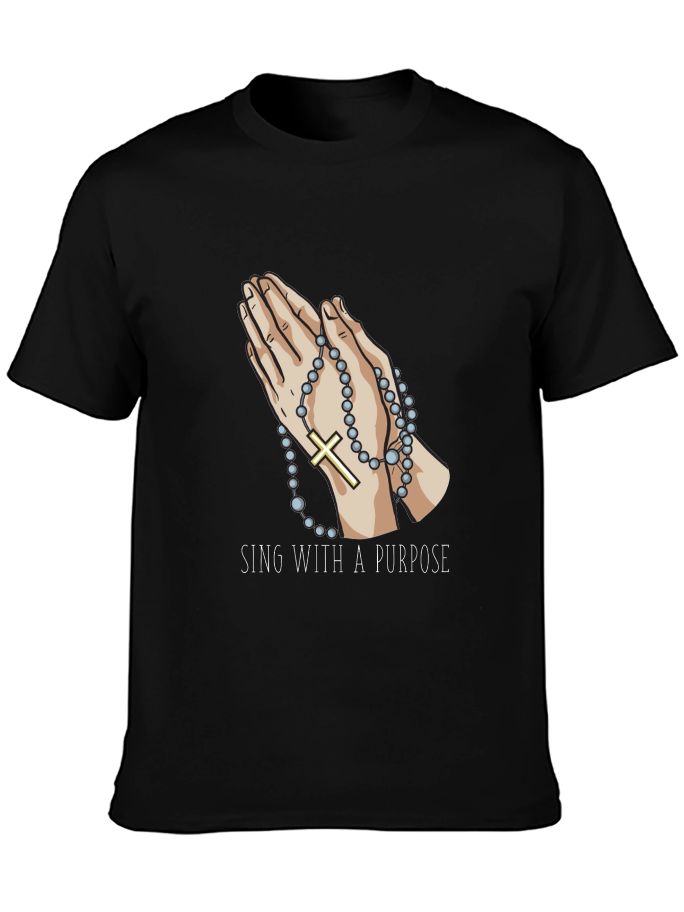 Praying Hands Rosary T-Shirt
