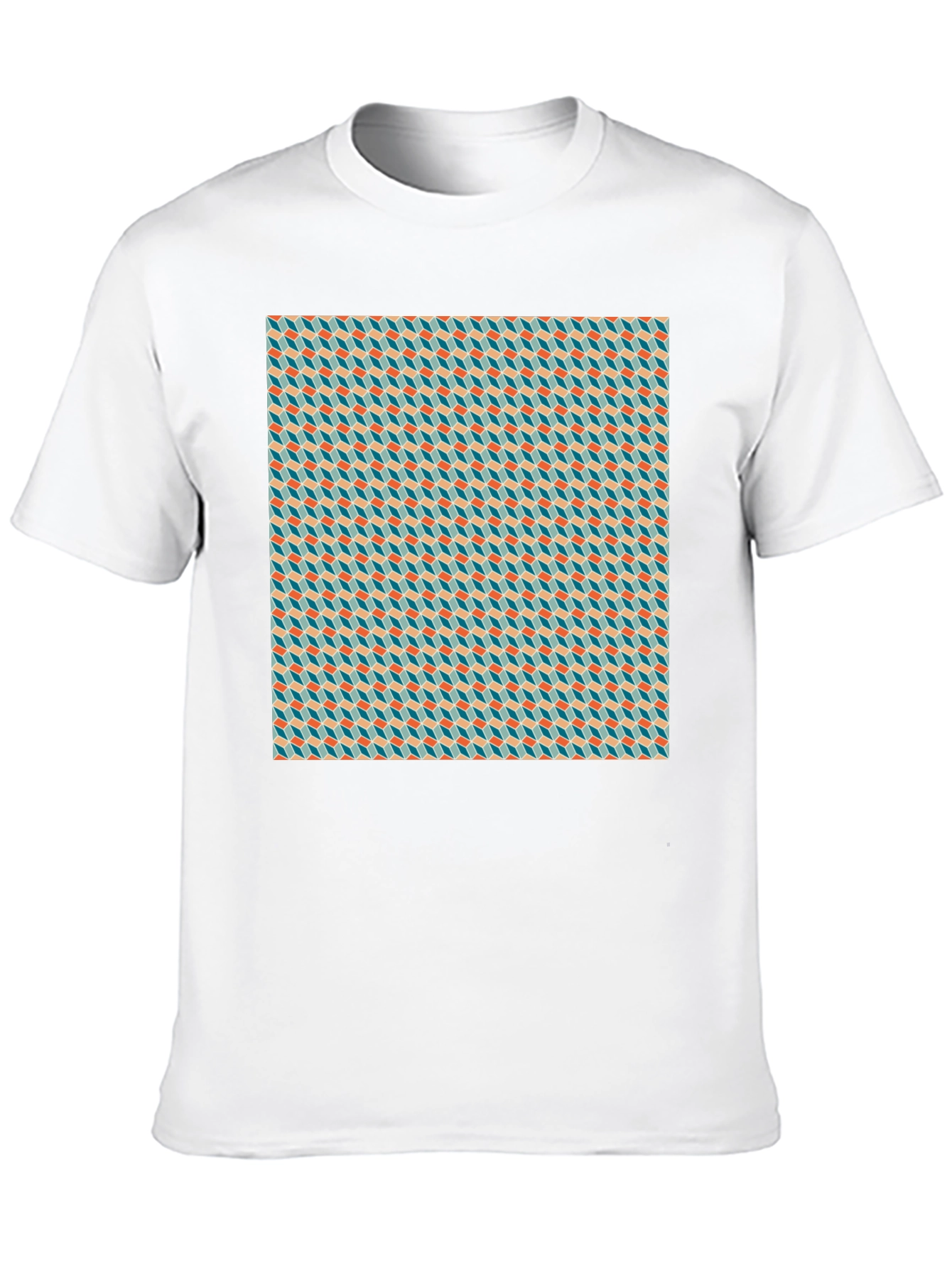 Geometric Illusion Tee - Modern Pattern Black T-Shirt