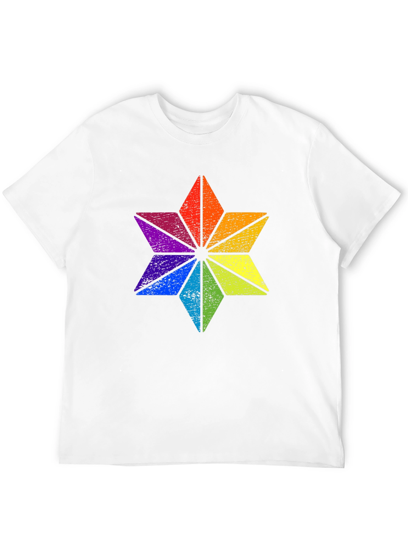 Rainbow Star Graphic Black T-Shirt