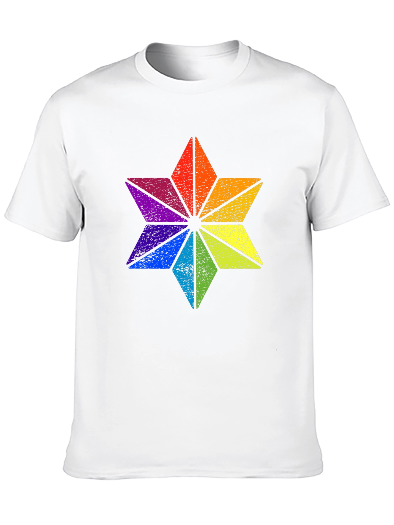Rainbow Star Graphic Black T-Shirt