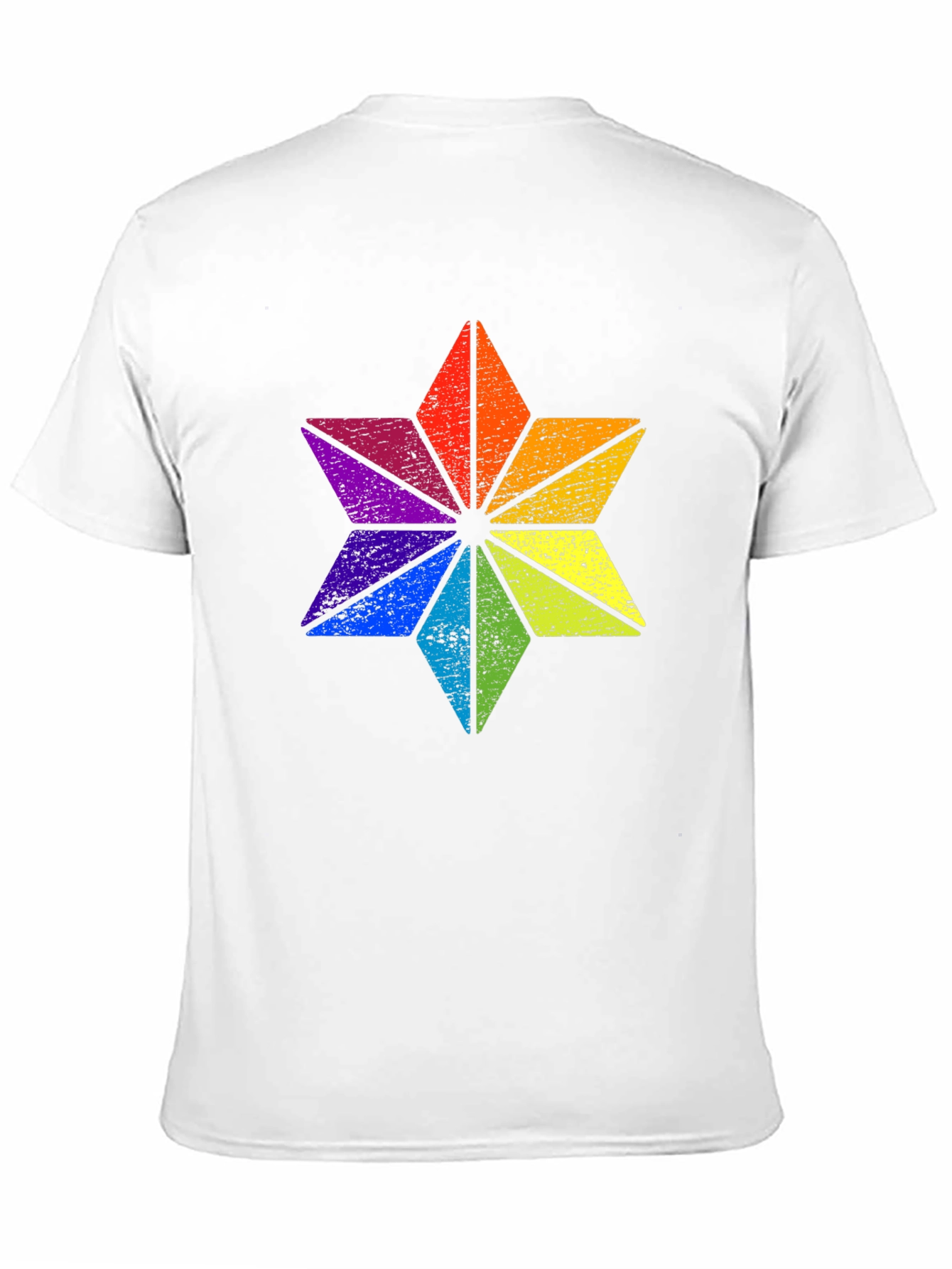 Rainbow Star Graphic Black T-Shirt
