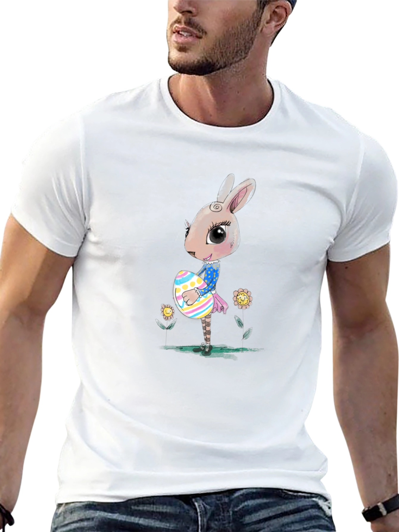 Easter Bunny Graphic Tee - Cute Spring Shirt