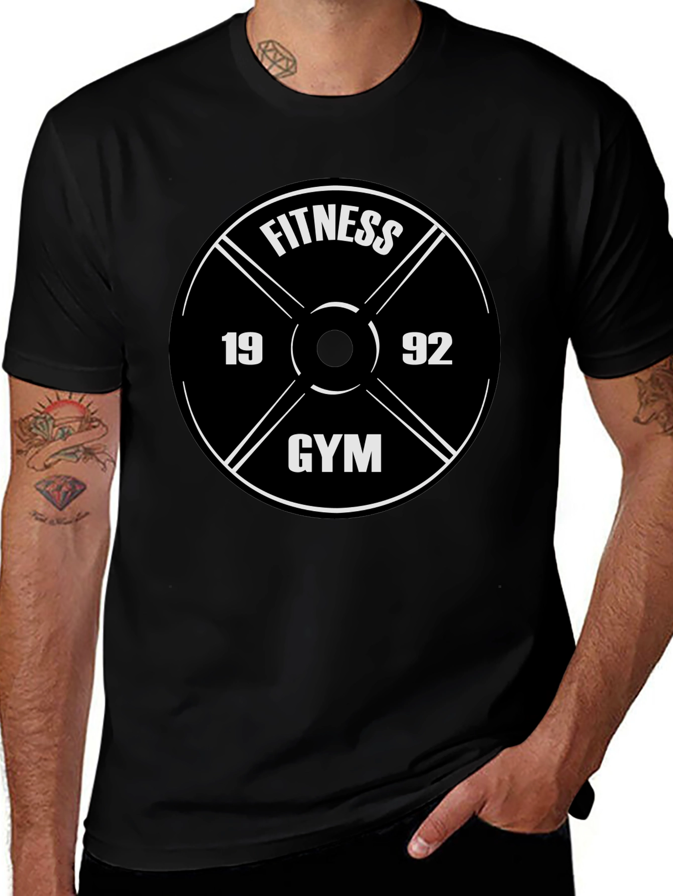 Fitness Gym 1992 Graphic Tee - Black