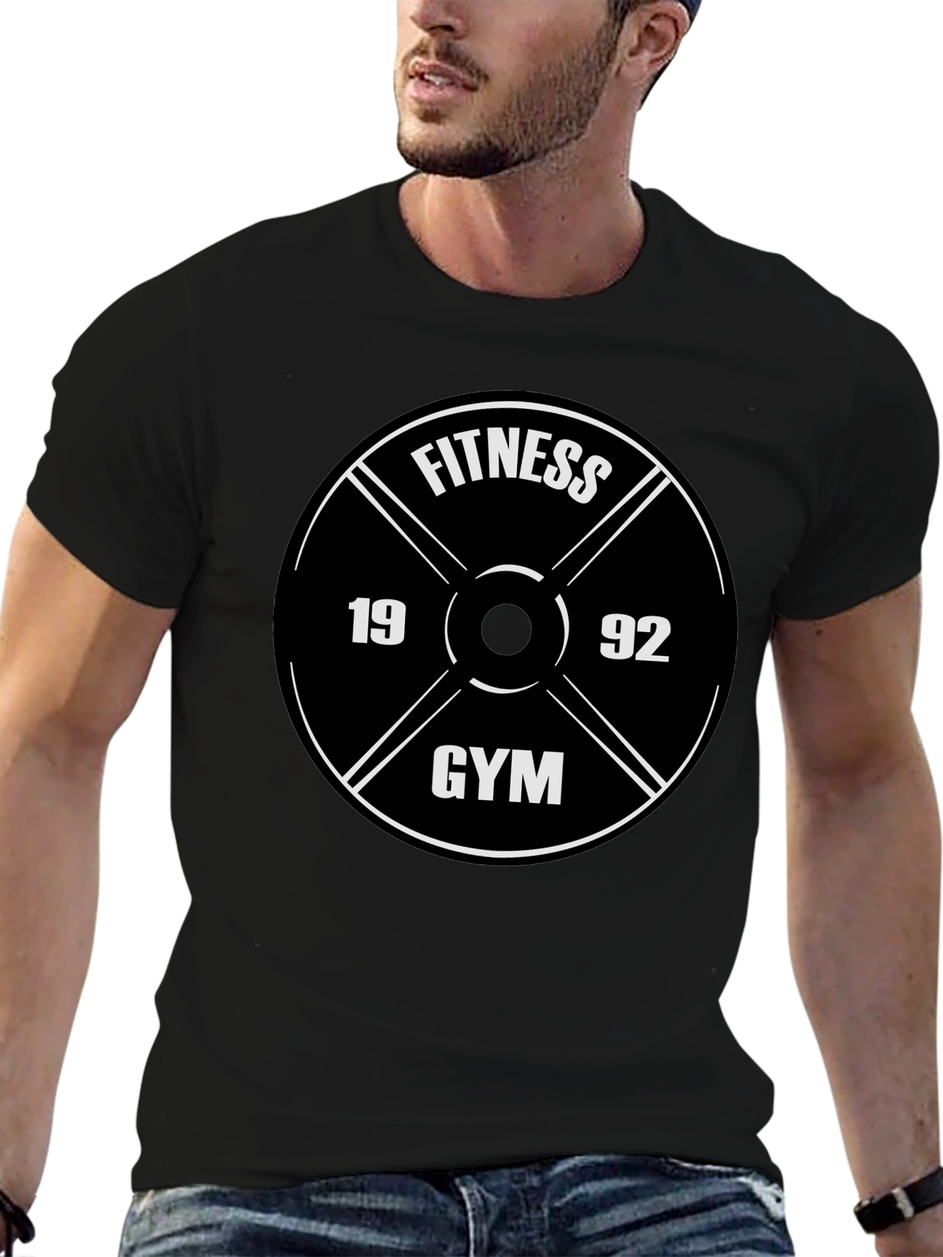 Fitness Gym 1992 Graphic Tee - Black