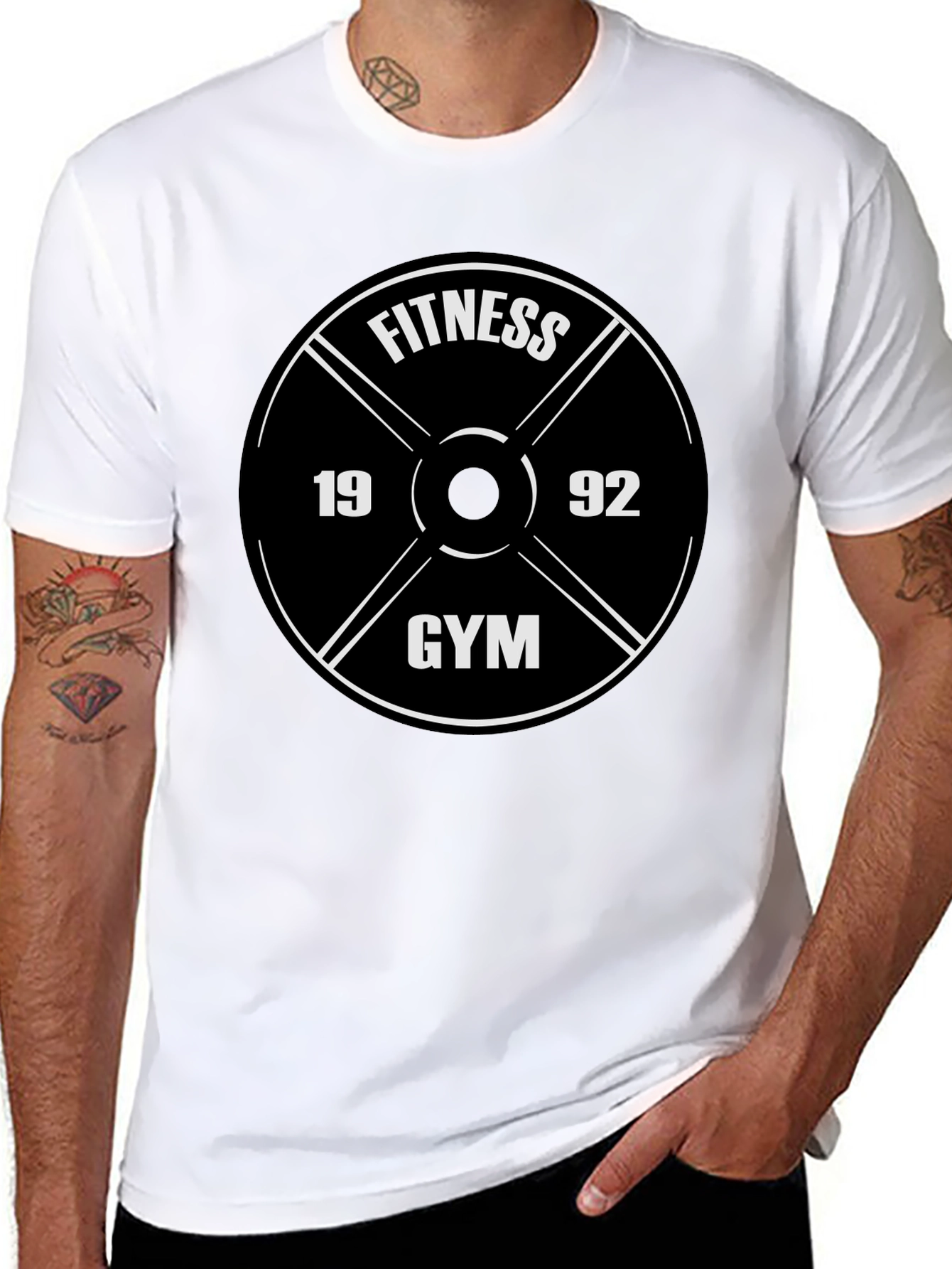 Fitness Gym 1992 Graphic Tee - Black