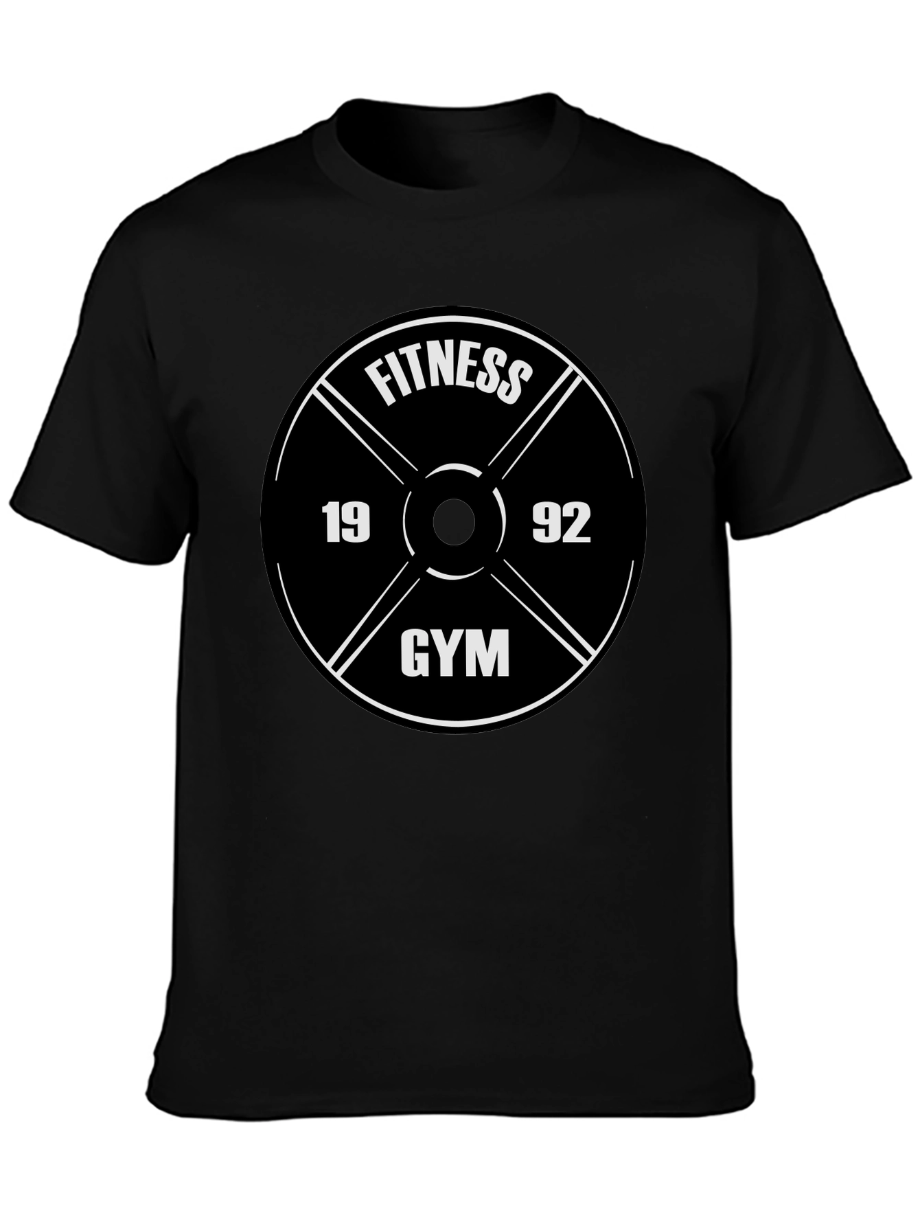 Fitness Gym 1992 Graphic Tee - Black