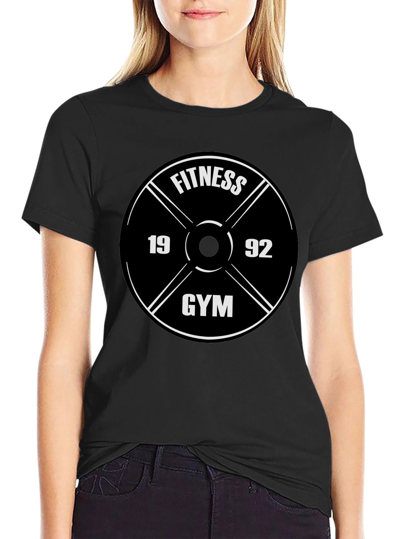 Fitness Gym 1992 Graphic Tee - Black