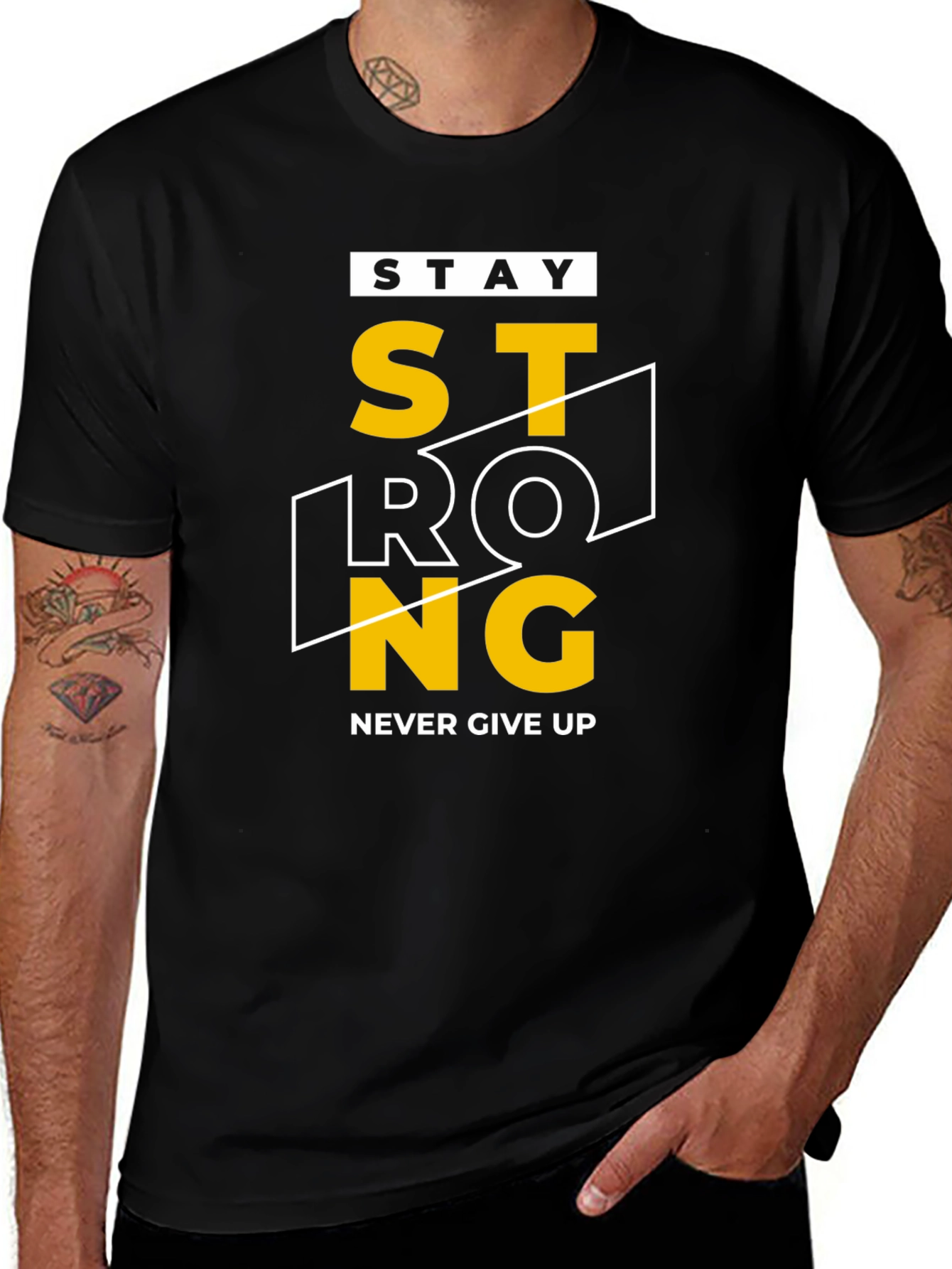 Stay Strong Graphic Tee - Motivation T-Shirt