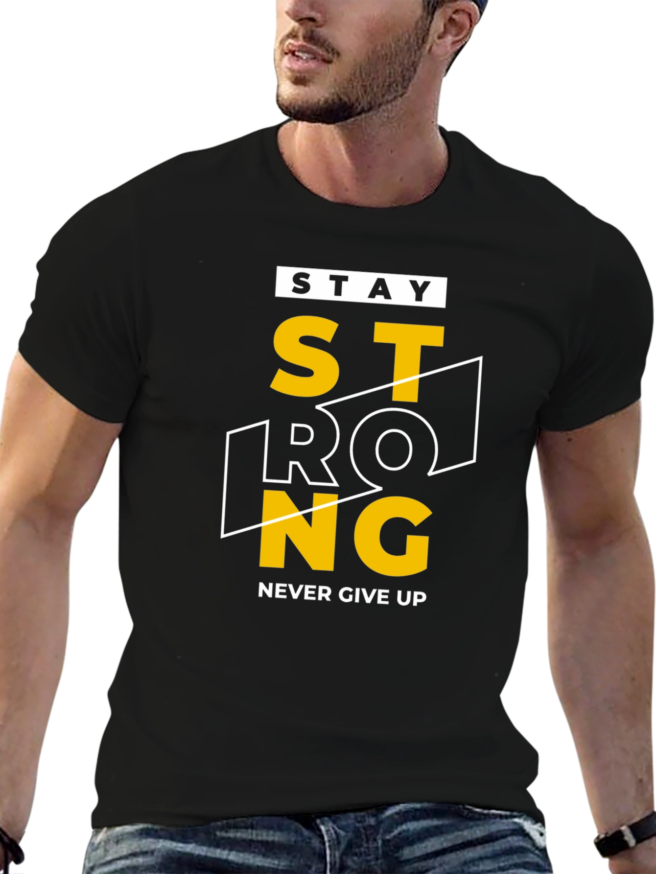 Stay Strong Graphic Tee - Motivation T-Shirt