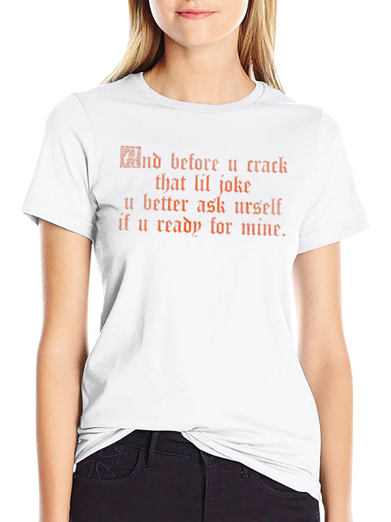 Edgy Graphic Tee - Crack That Lil Joke Black