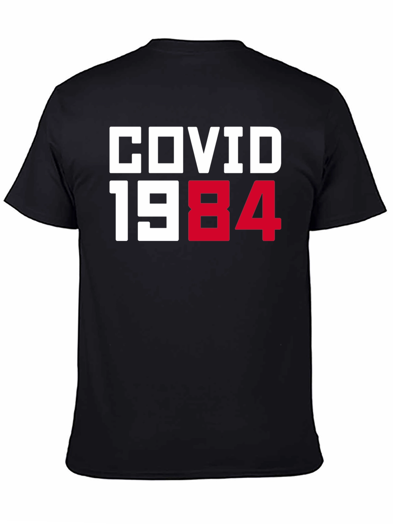 COVID 1984 Black T-Shirt - Novelty Graphic Tee