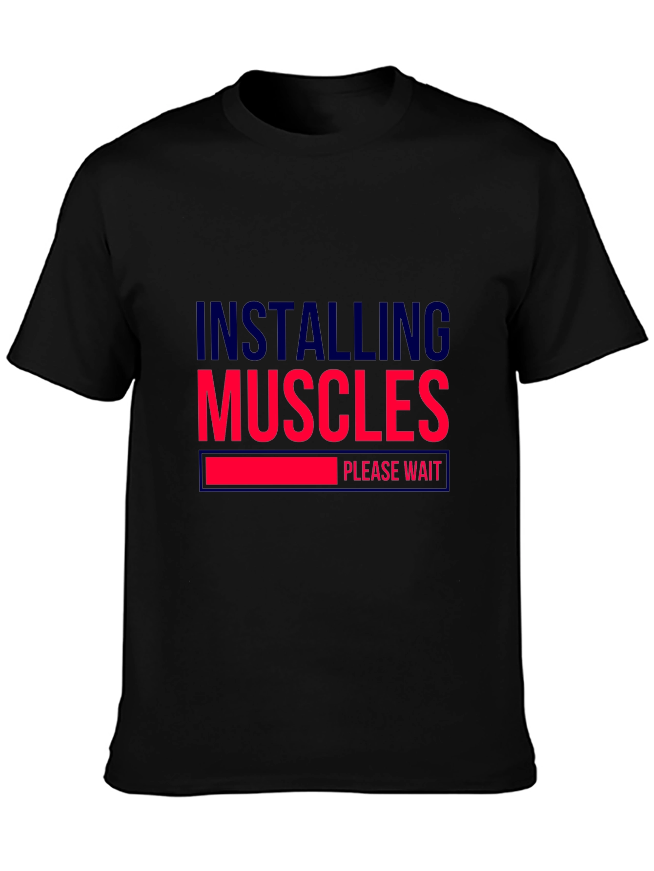Installing Muscles Black Graphic Tee