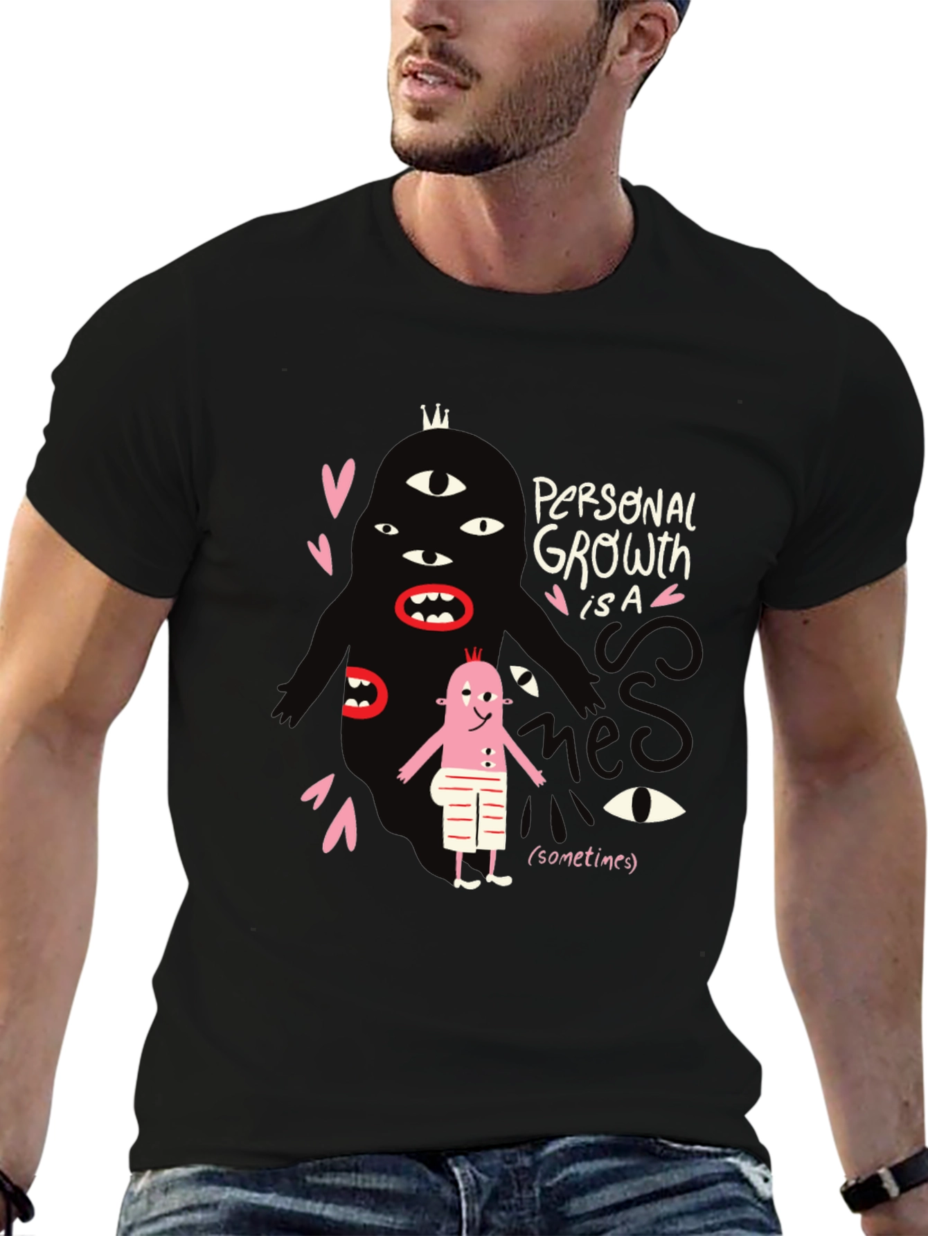 Mens Graphic Tee: Personal Growth Humor