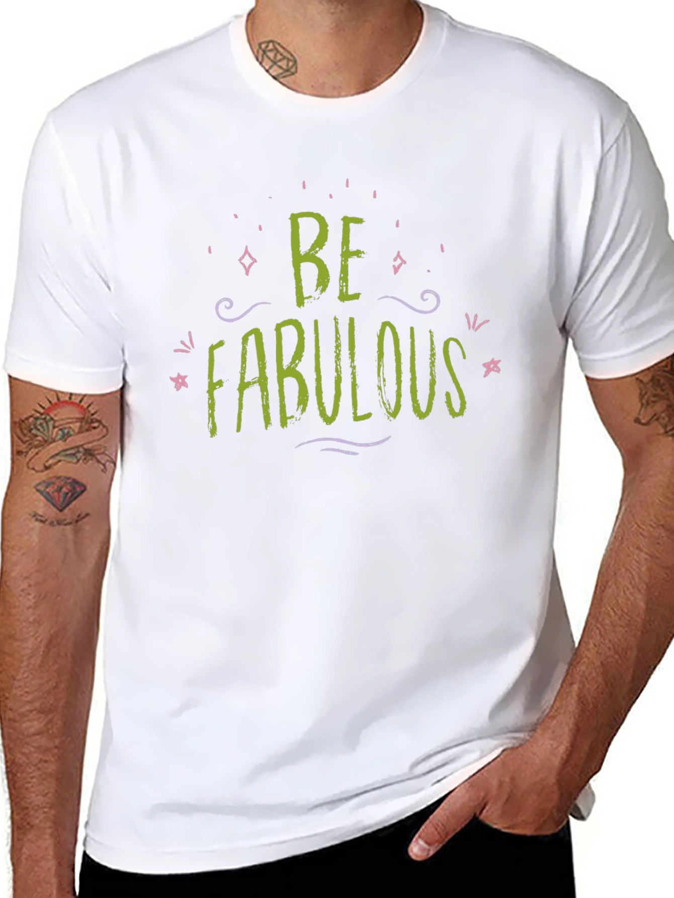 Be Fabulous Graphic Black T-Shirt