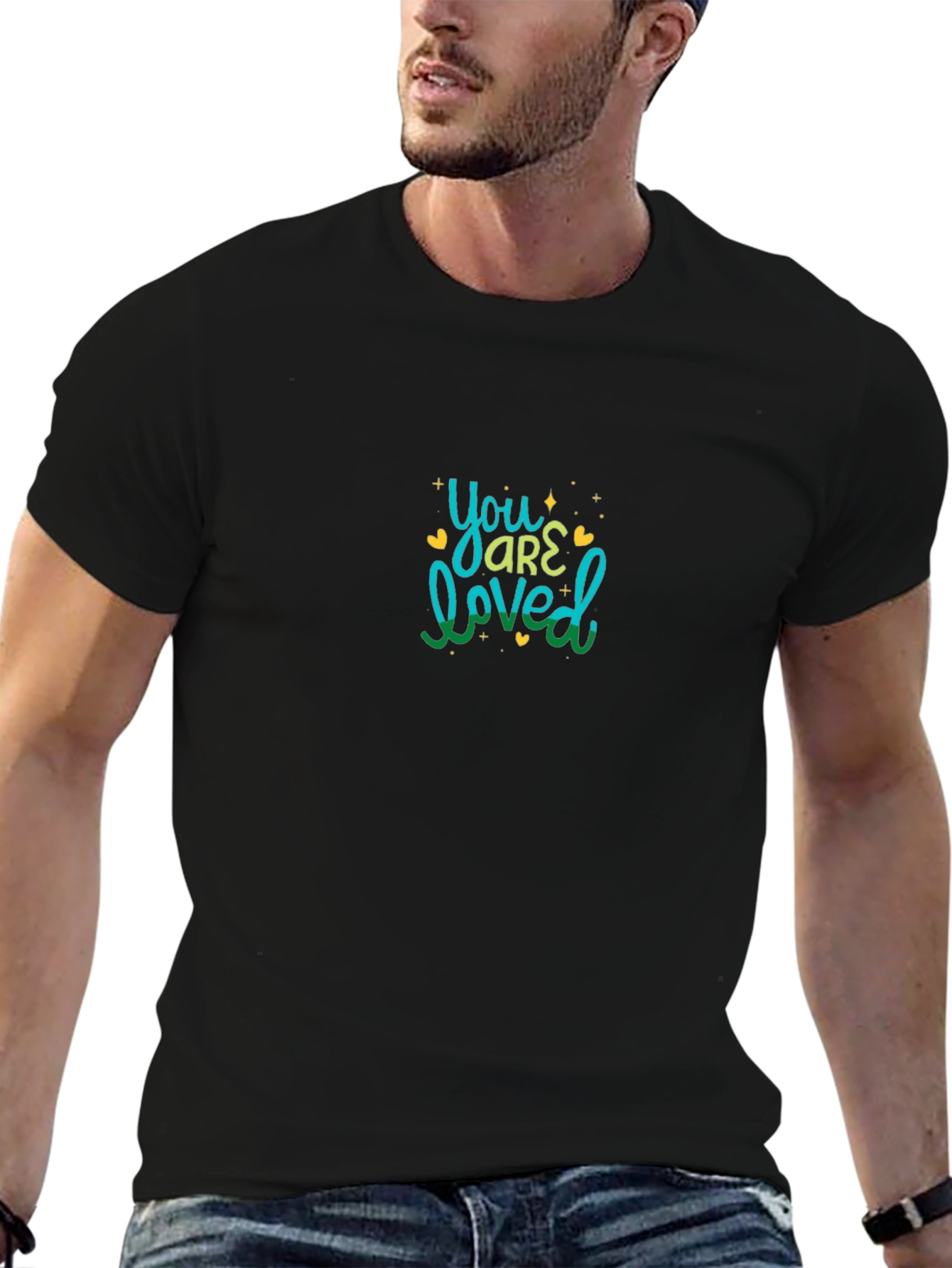 You Are Loved T-Shirt - Black Graphic Tee