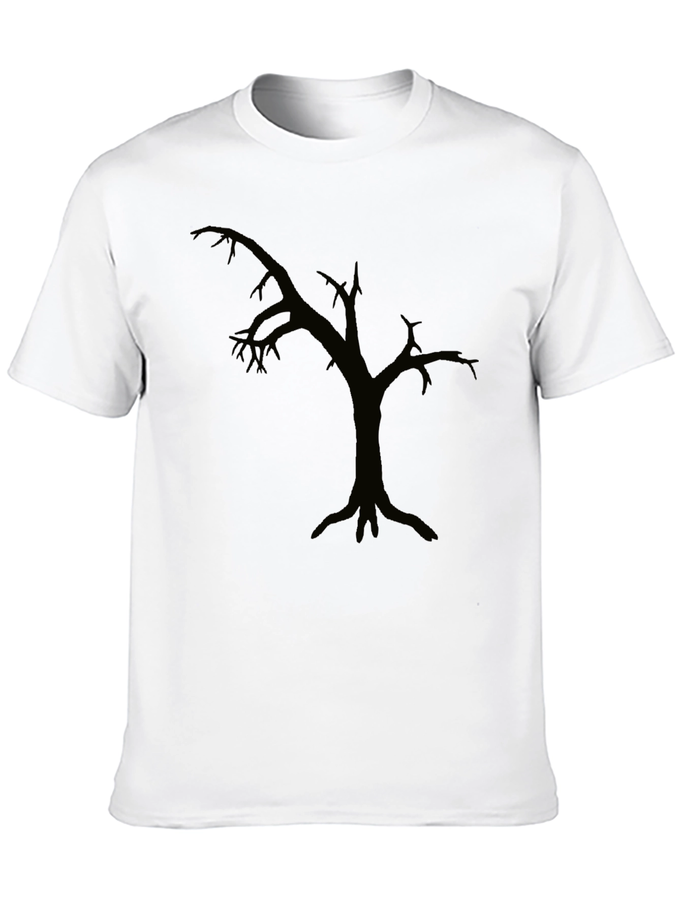 Silhouette Tree Graphic Tee - Modern Black T-Shirt