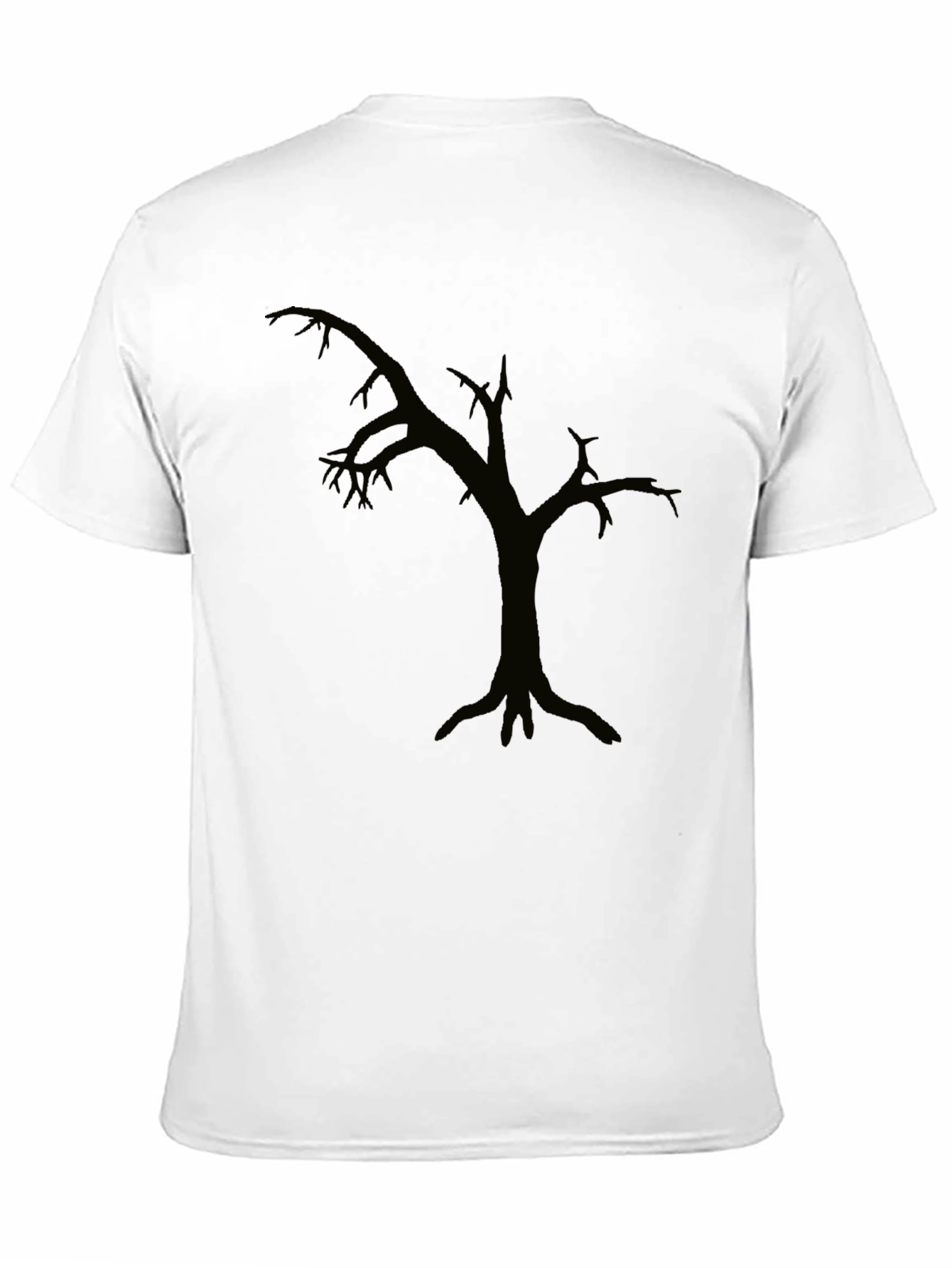 Silhouette Tree Graphic Tee - Modern Black T-Shirt