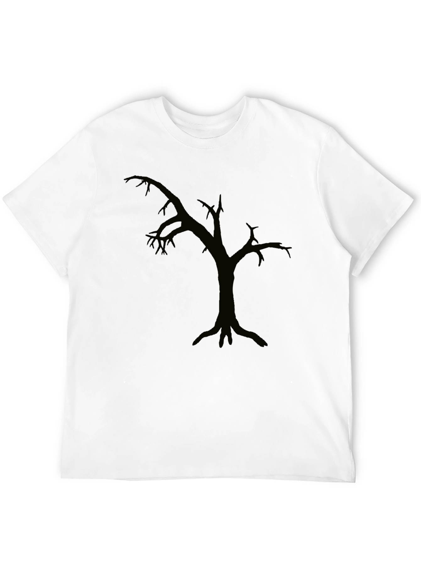 Silhouette Tree Graphic Tee - Modern Black T-Shirt