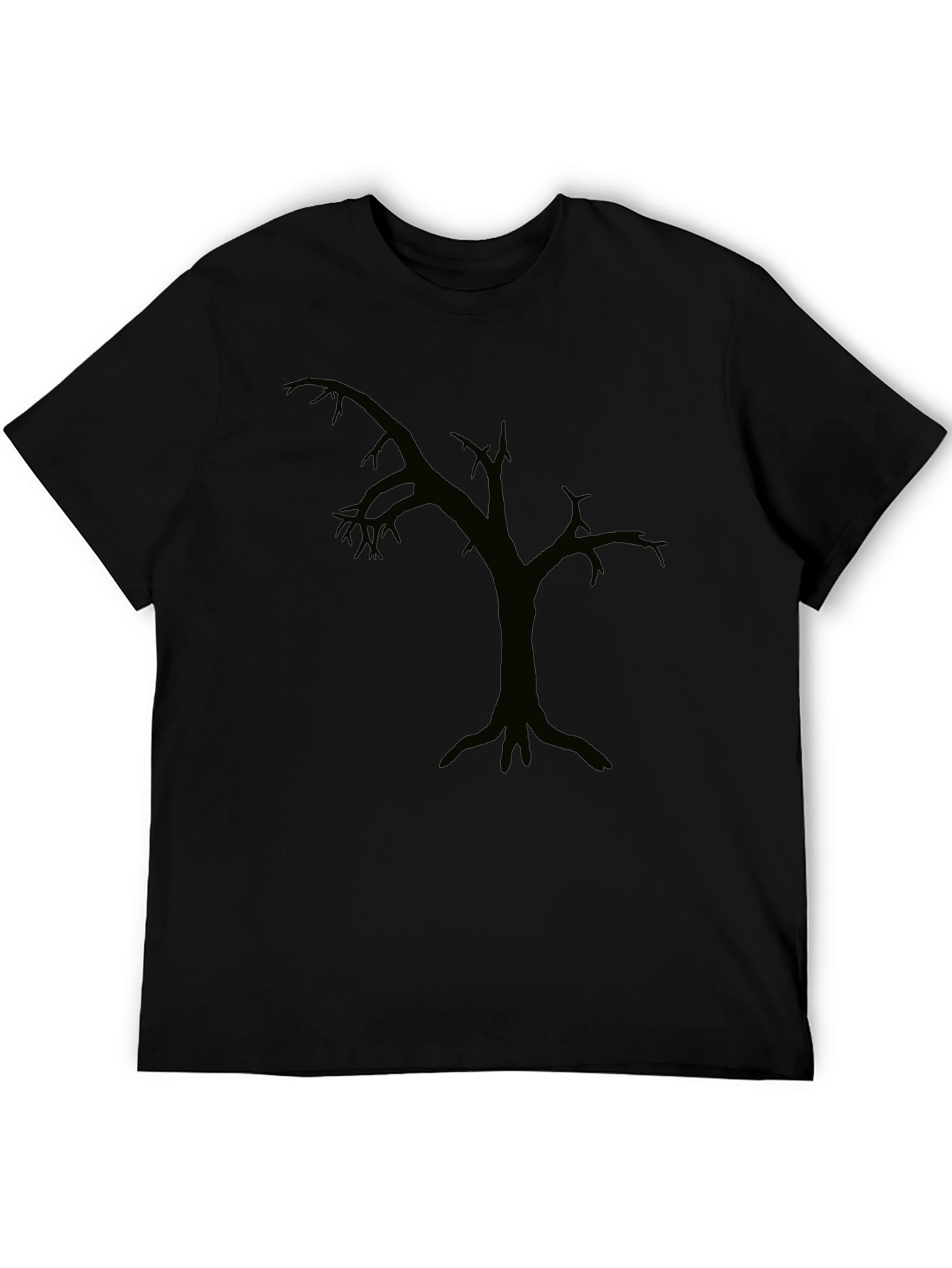 Silhouette Tree Graphic Tee - Modern Black T-Shirt