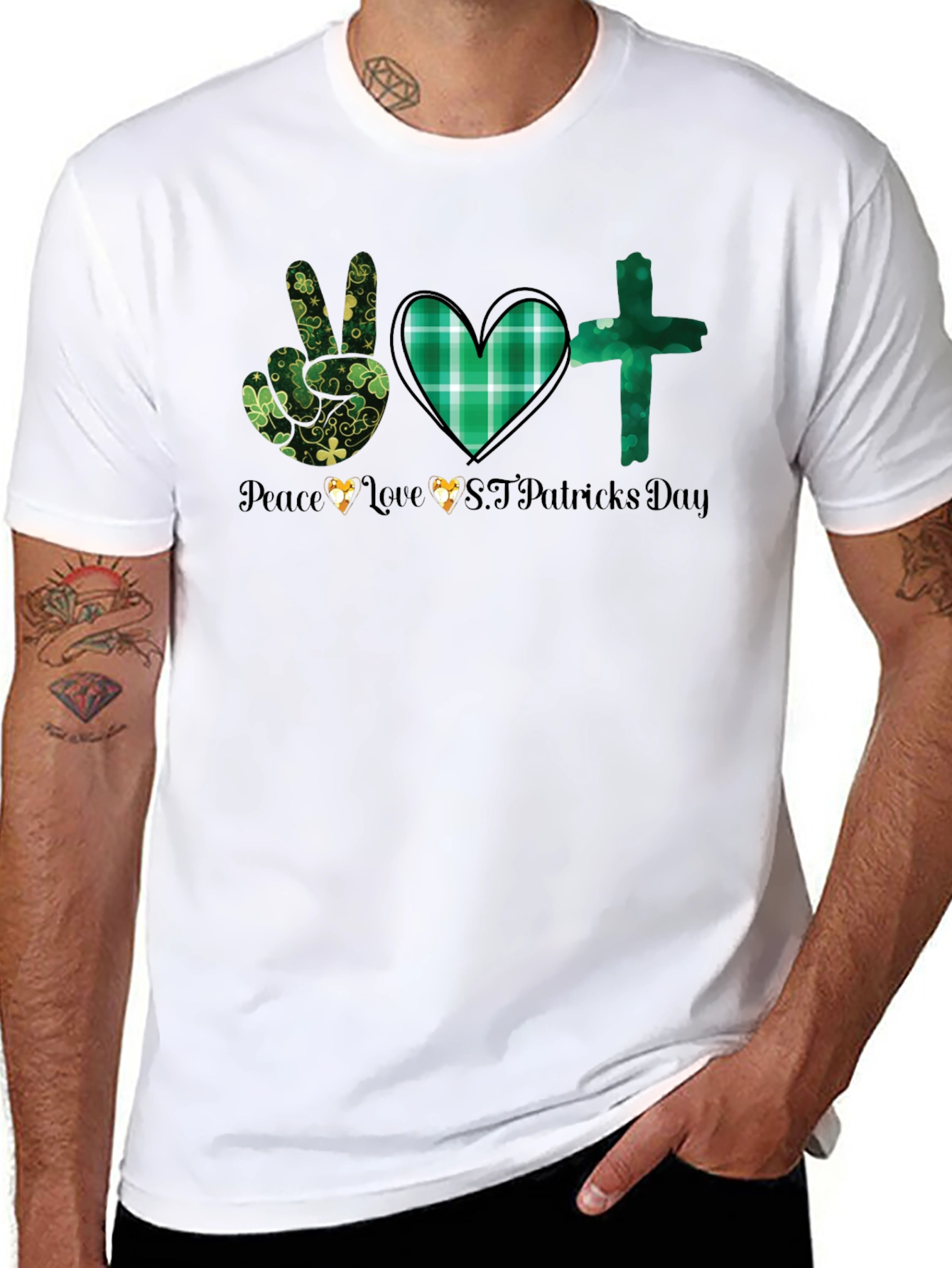 St. Patricks Day Graphic Tee - Peace Love Luck