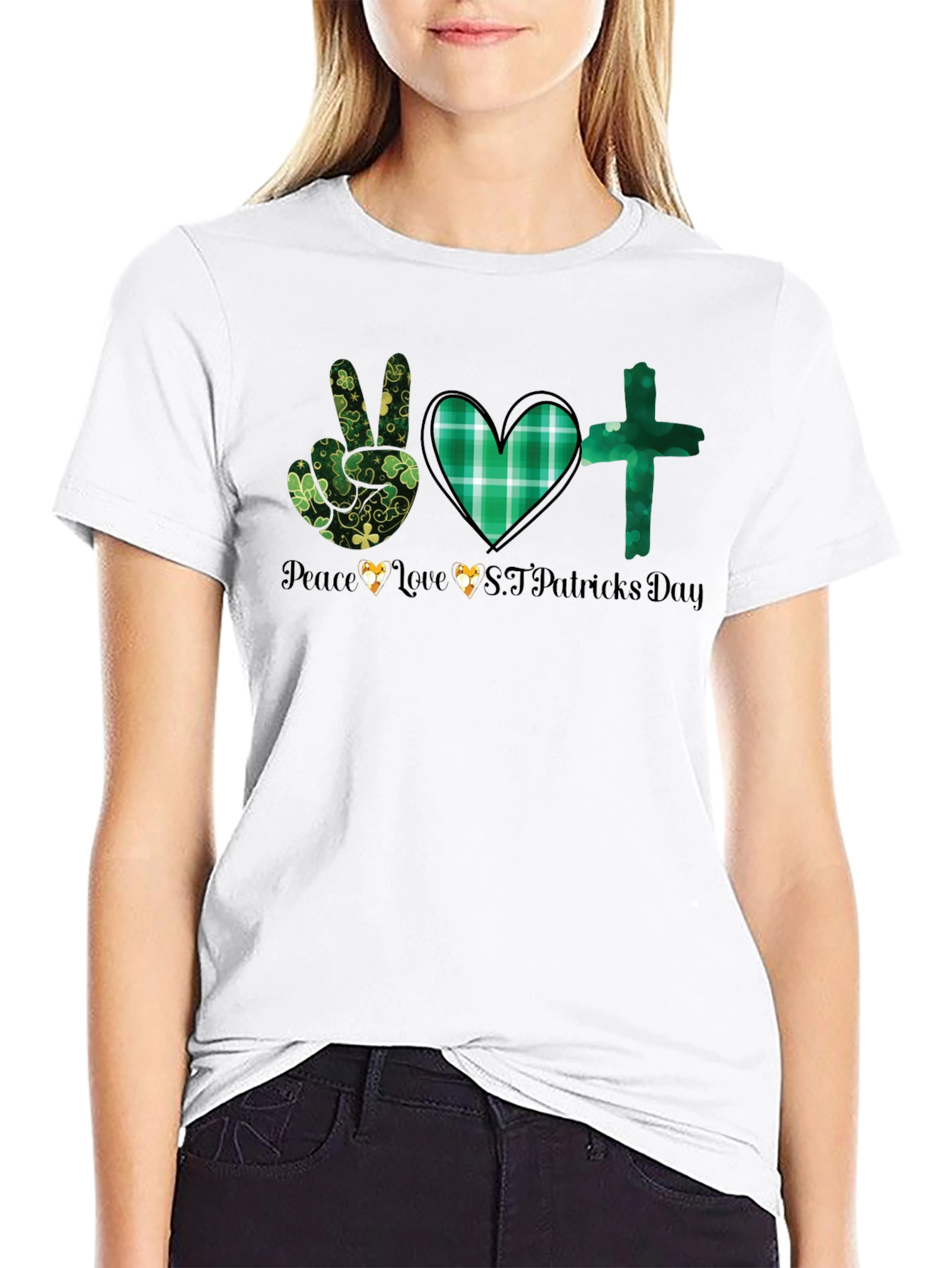 St. Patricks Day Graphic Tee - Peace Love Luck