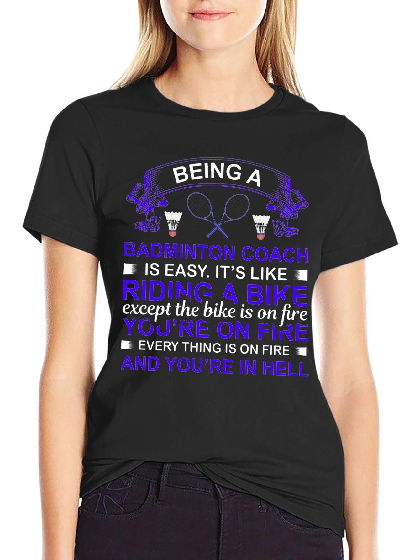 Being a Badminton Coach Graphic T-Shirt