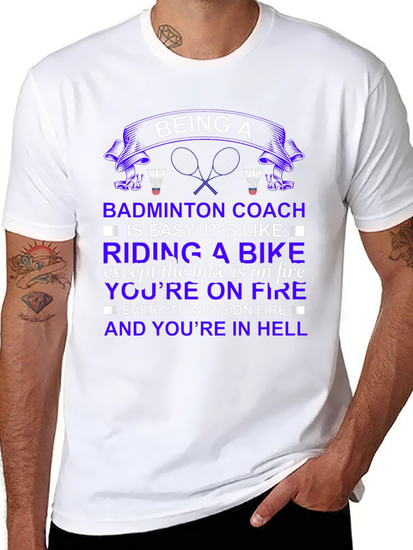 Being a Badminton Coach Graphic T-Shirt