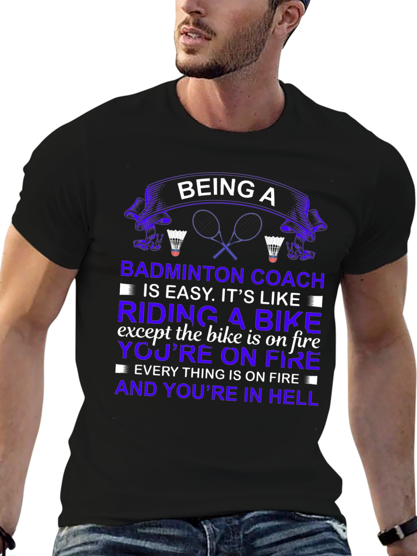 Being a Badminton Coach Graphic T-Shirt