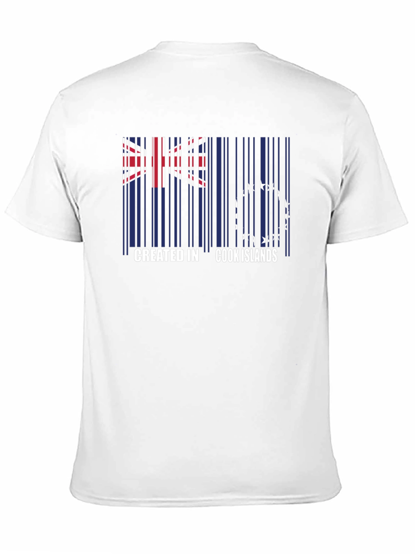 Cook Islands Flag Barcode T-Shirt