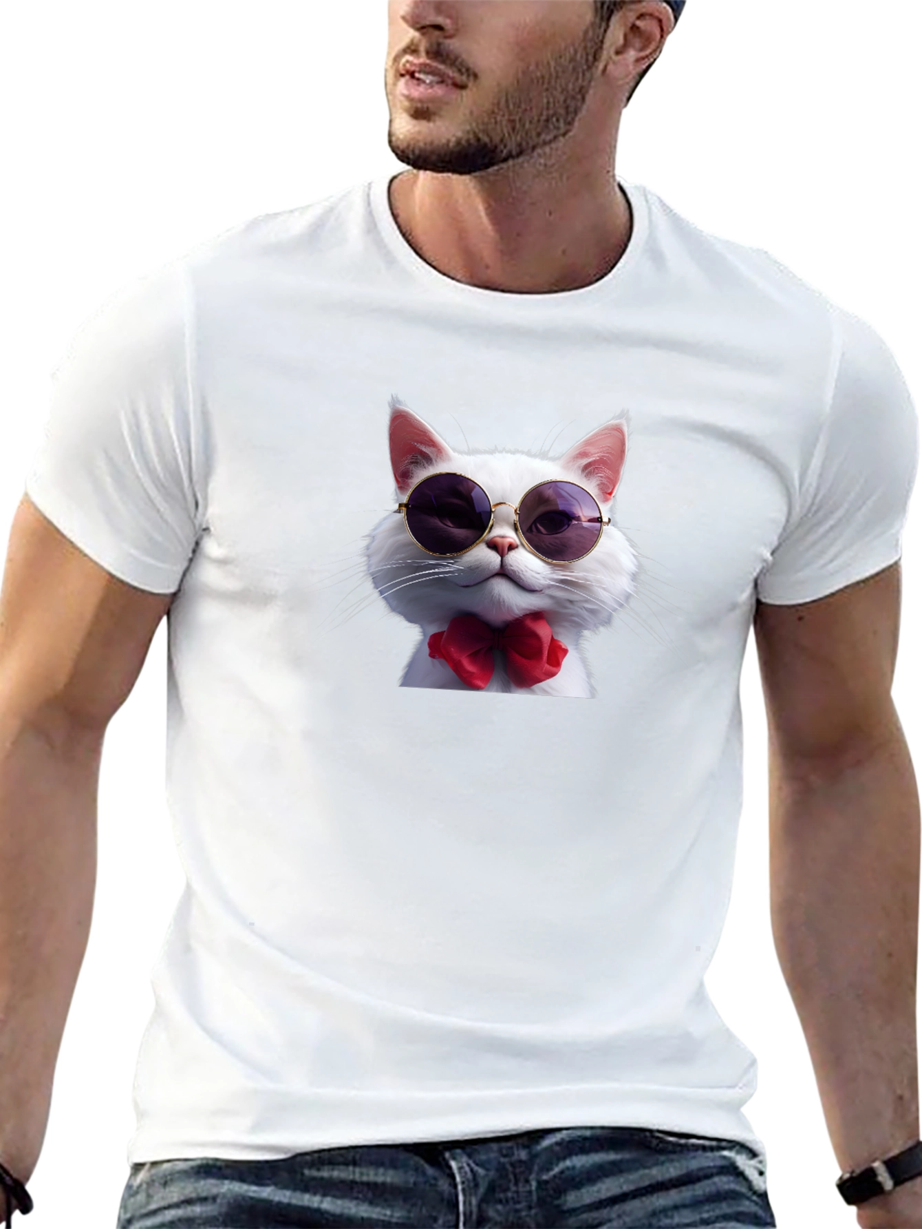 Cool Cat T-Shirt - Stylish Feline Fashion