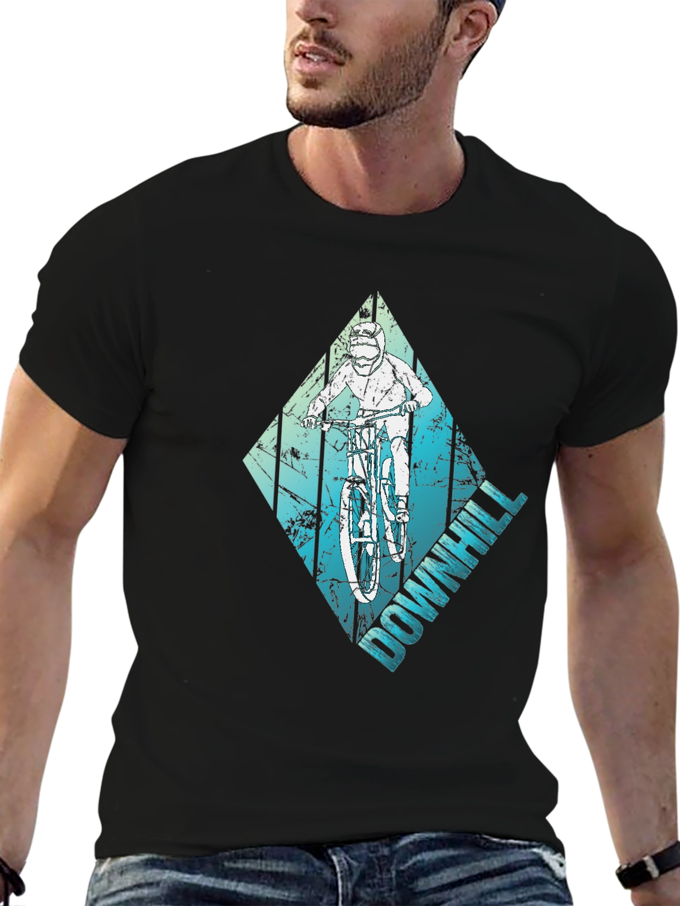 Downhill Mountain Biker Graphic Tee - Ride in Style!