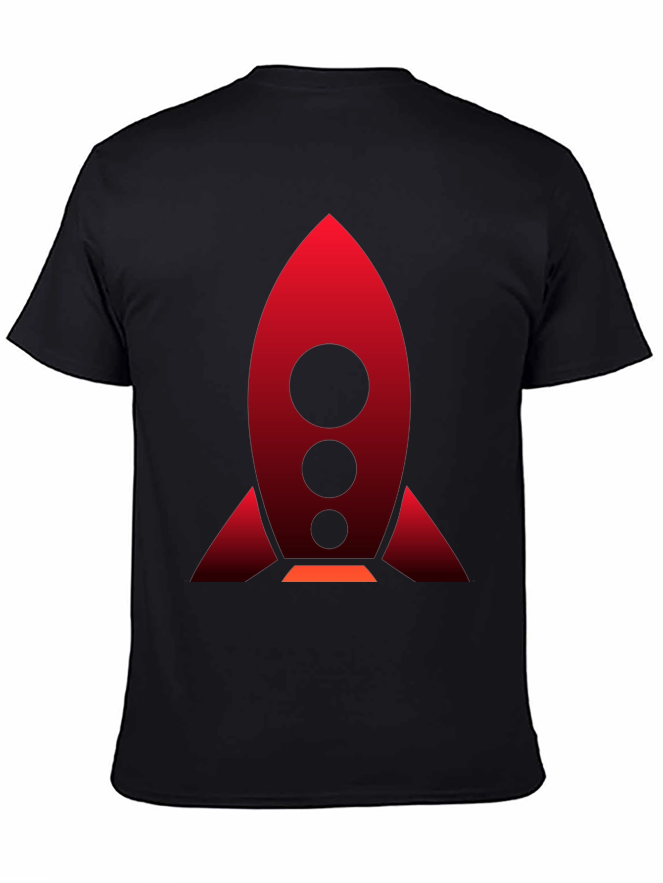 Rocket Graphic Black T-Shirt | Bold Space Design
