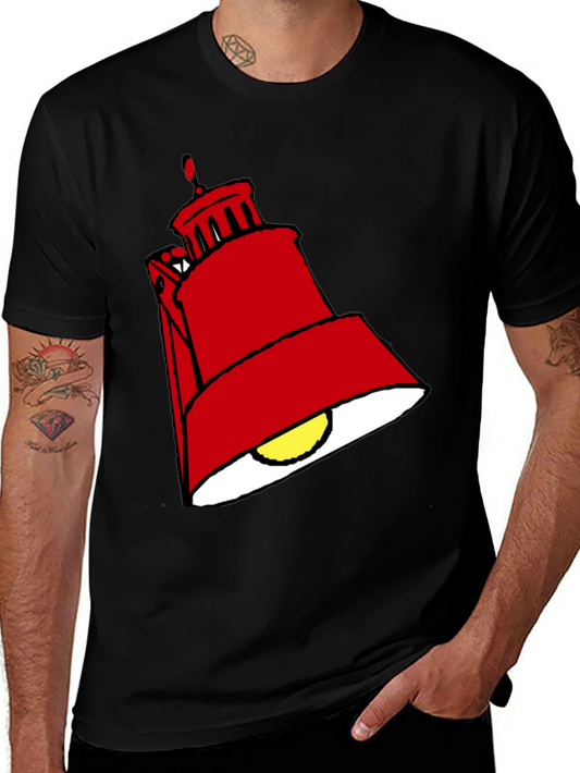 Red Lamp Graphic Black T-Shirt