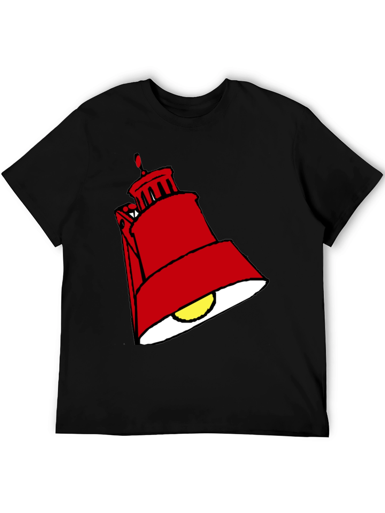 Red Lamp Graphic Black T-Shirt