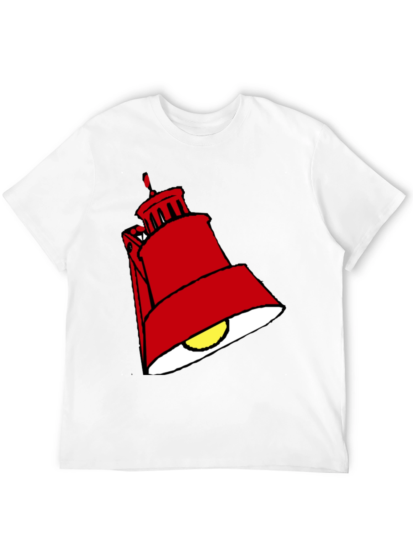 Red Lamp Graphic Black T-Shirt