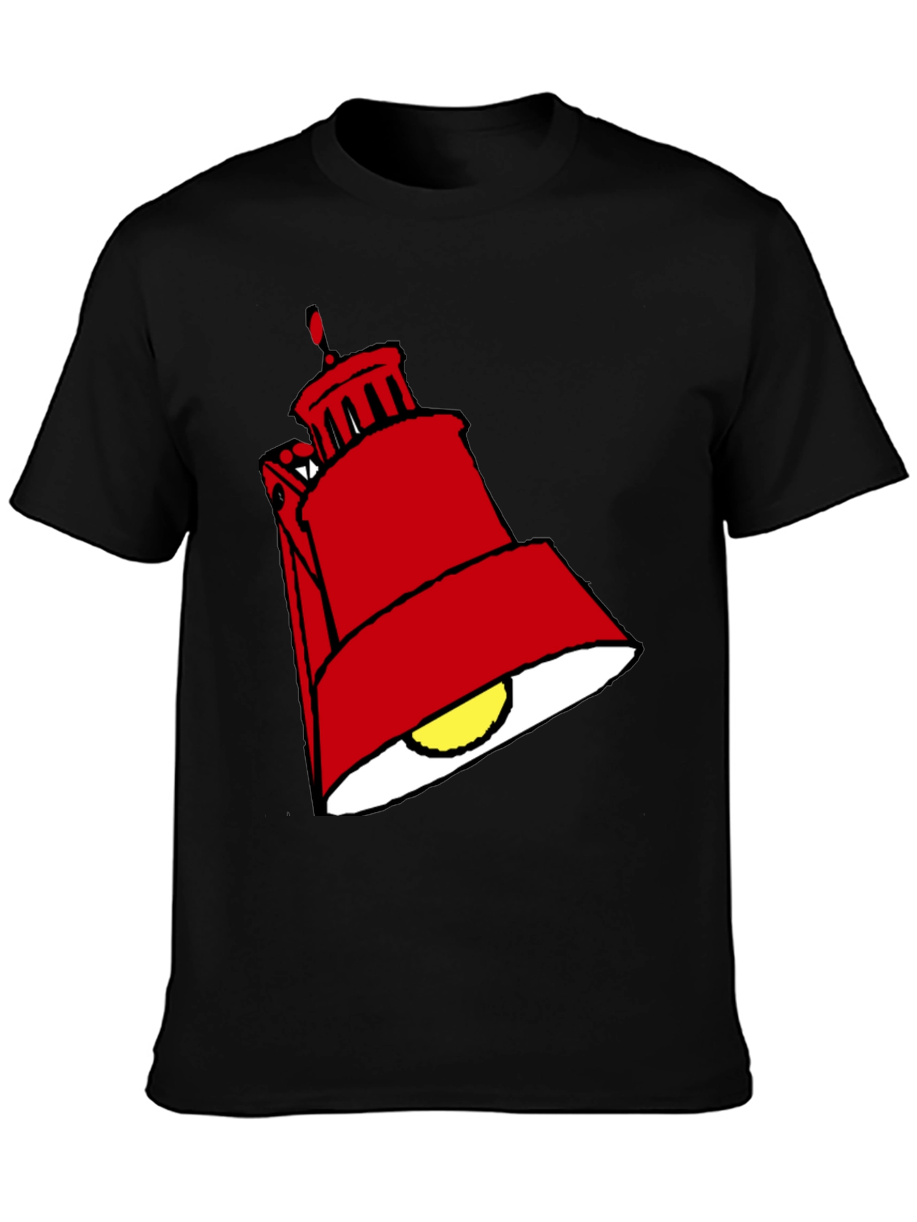 Red Lamp Graphic Black T-Shirt