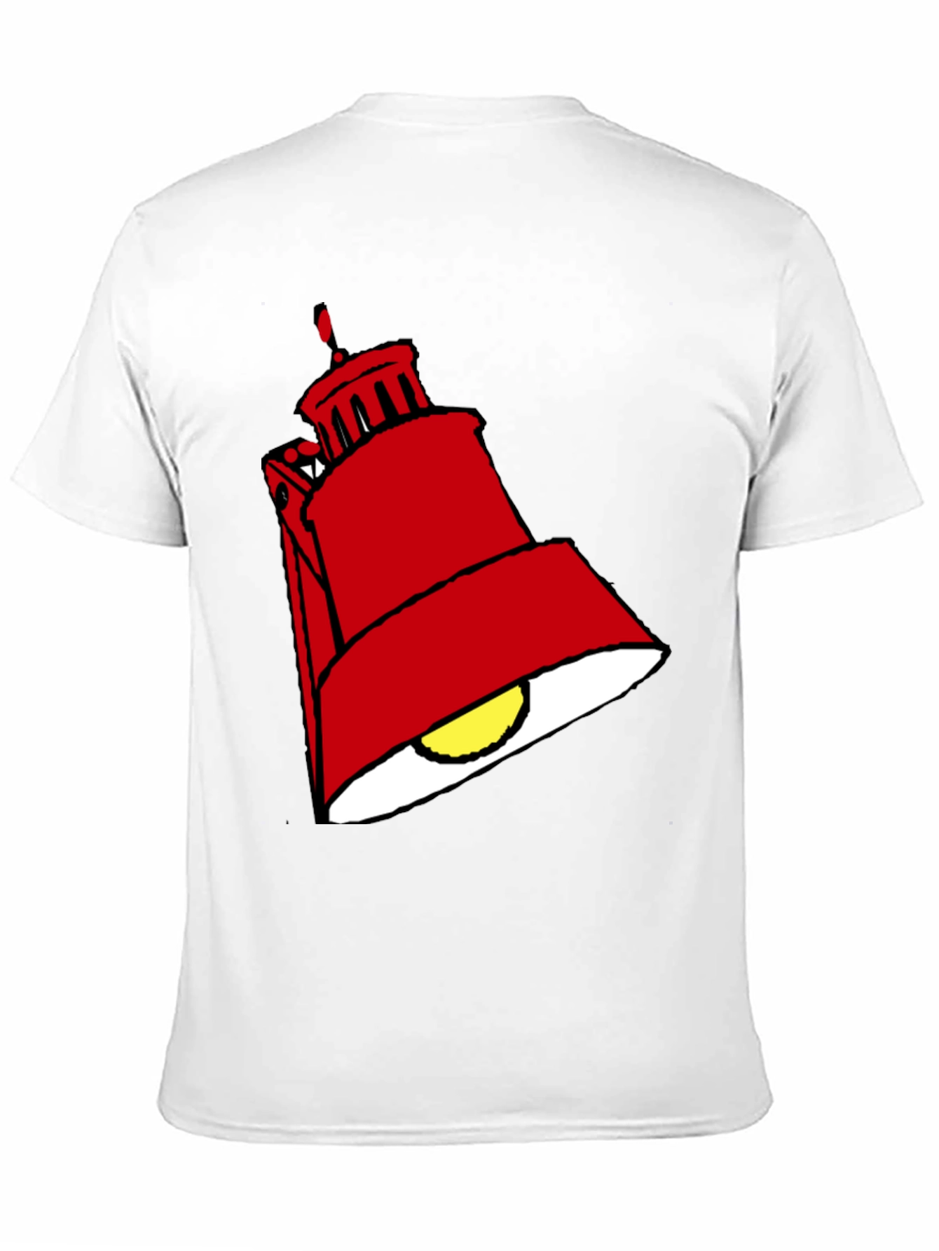 Red Lamp Graphic Black T-Shirt