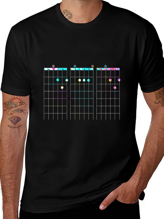 Guitar Chord Chart T-Shirt - Black