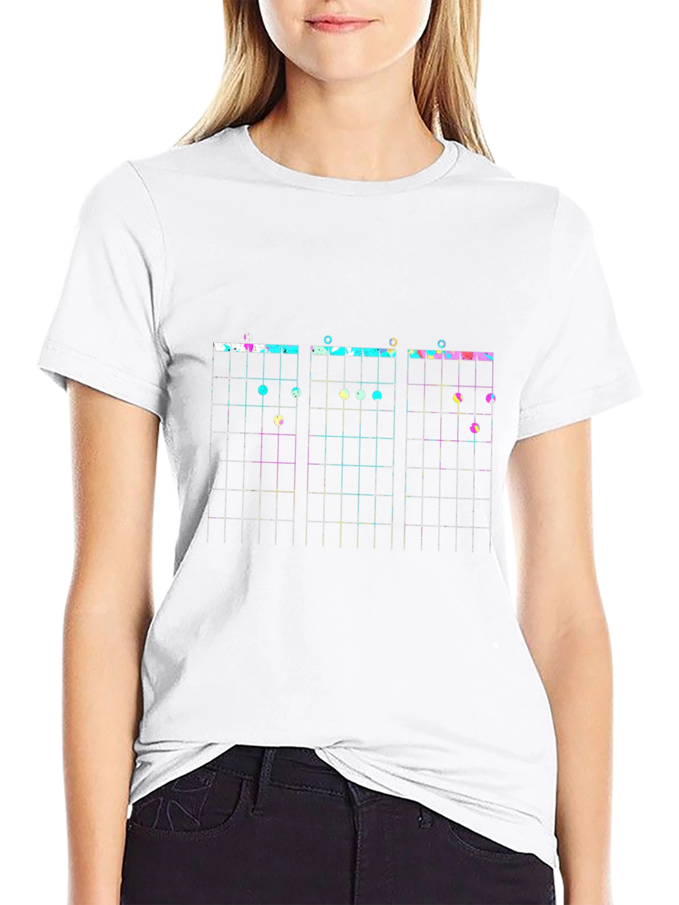 Guitar Chord Chart T-Shirt - Black