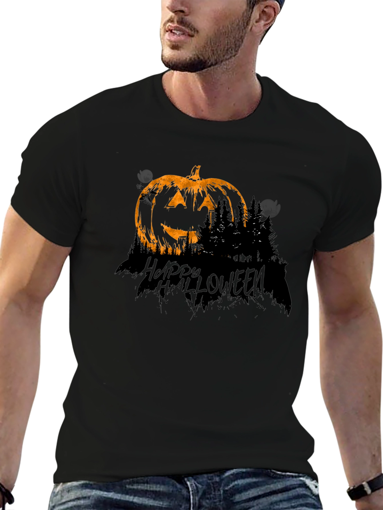 Halloween Pumpkin Graphic T-Shirt