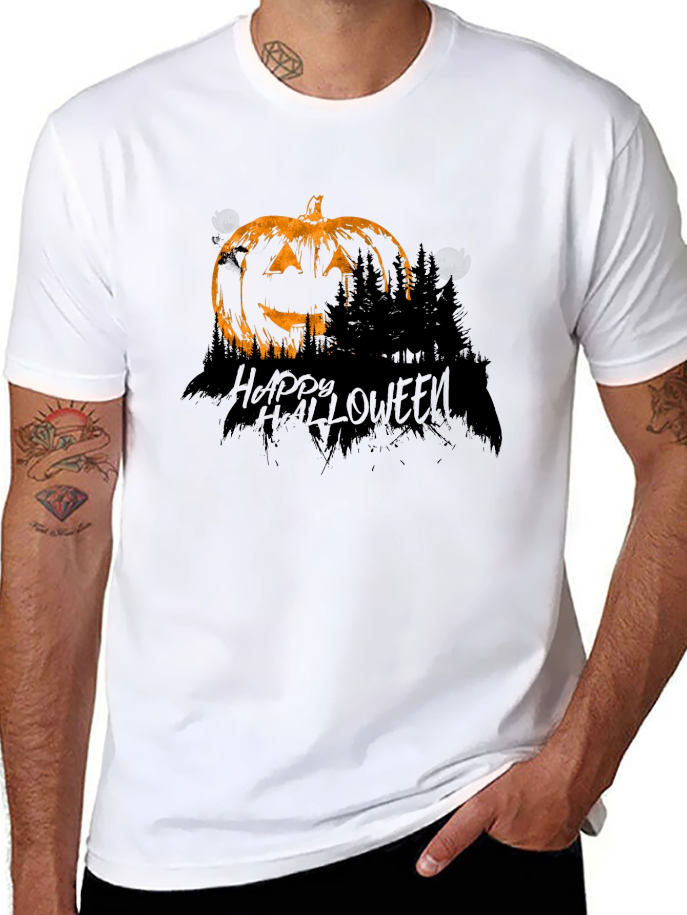 Halloween Pumpkin Graphic T-Shirt