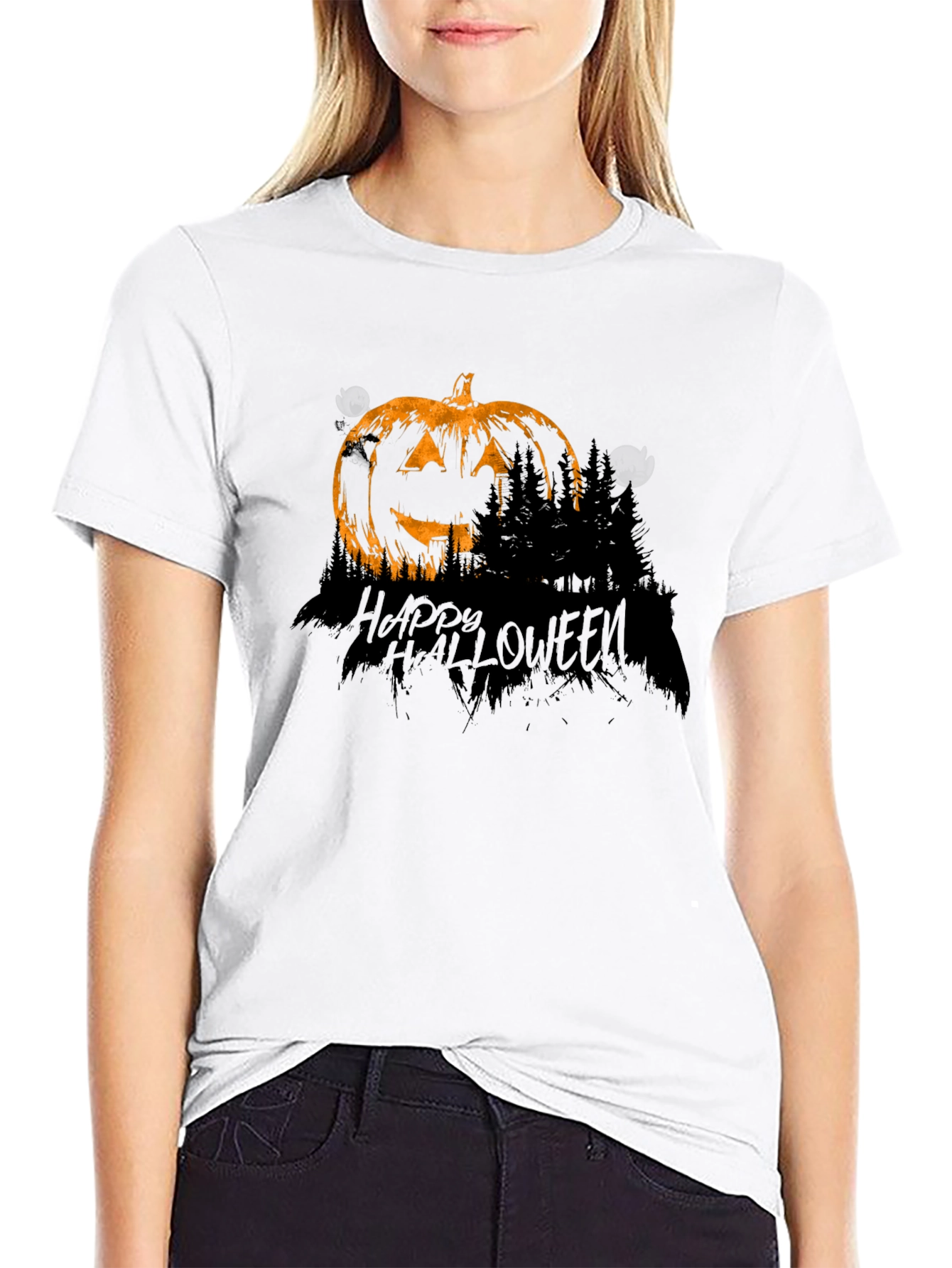 Halloween Pumpkin Graphic T-Shirt