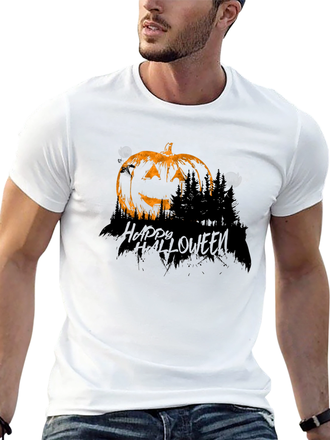 Halloween Pumpkin Graphic T-Shirt