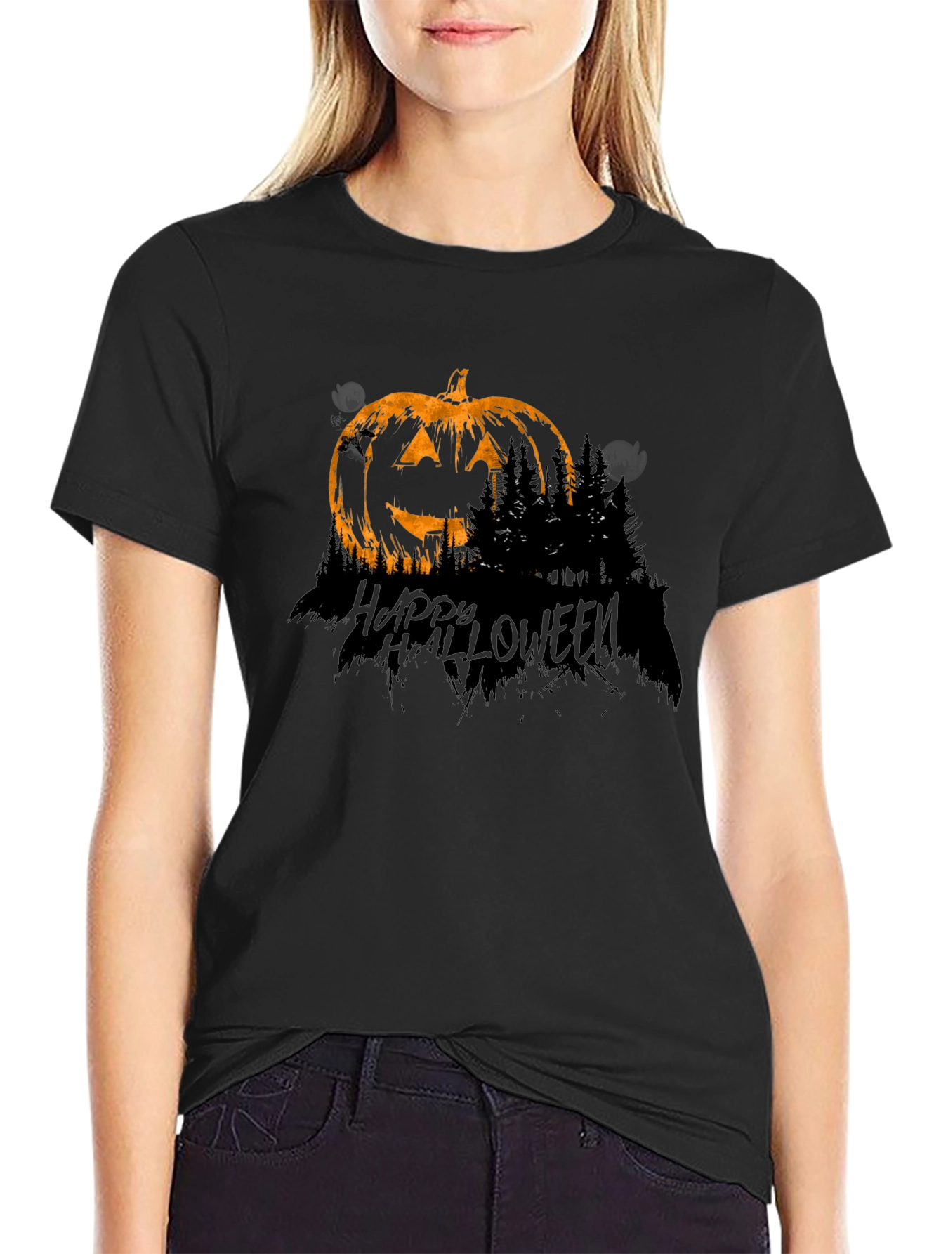 Halloween Pumpkin Graphic T-Shirt