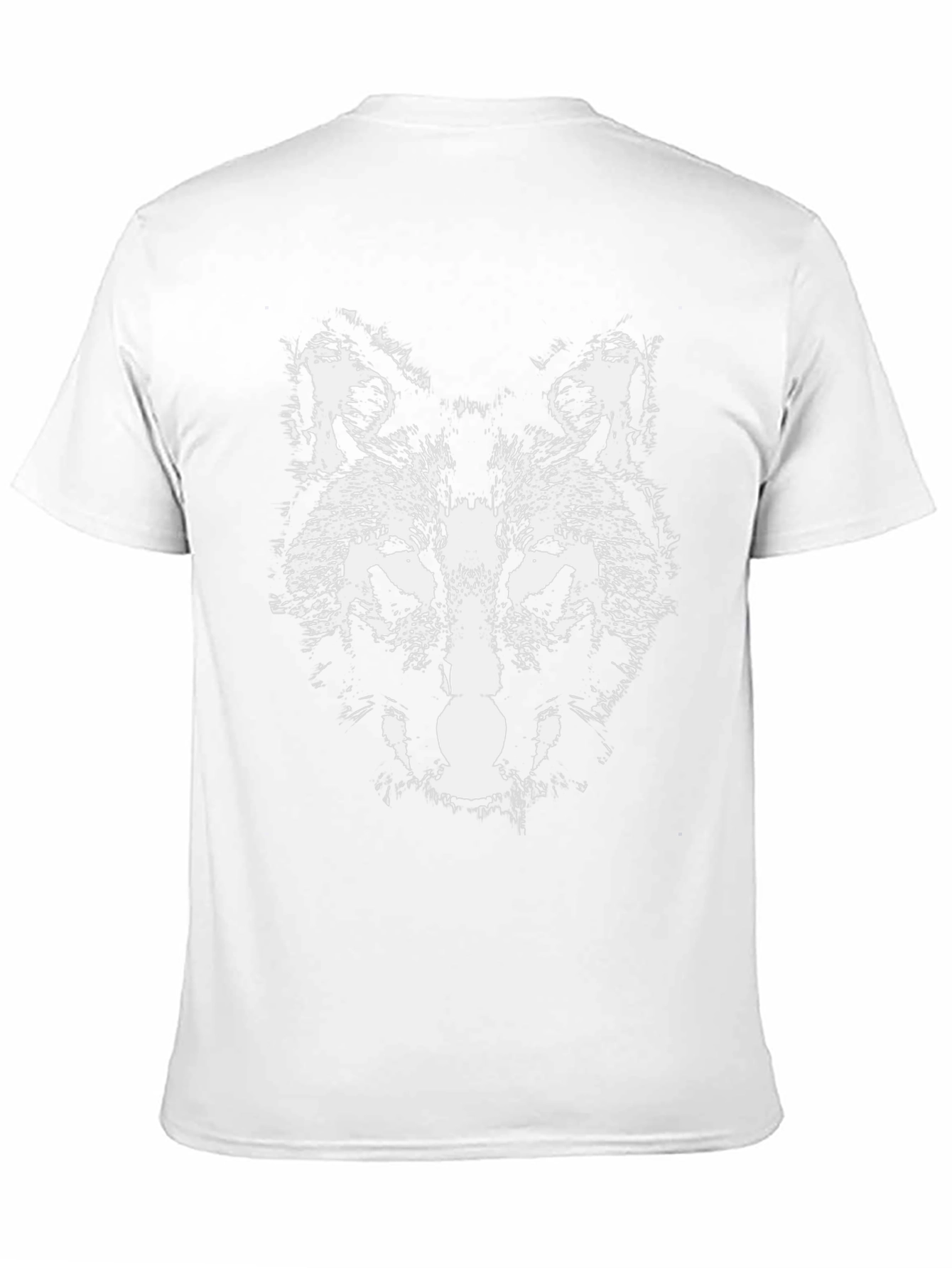 Wolf Graphic Print Black Cotton Tee