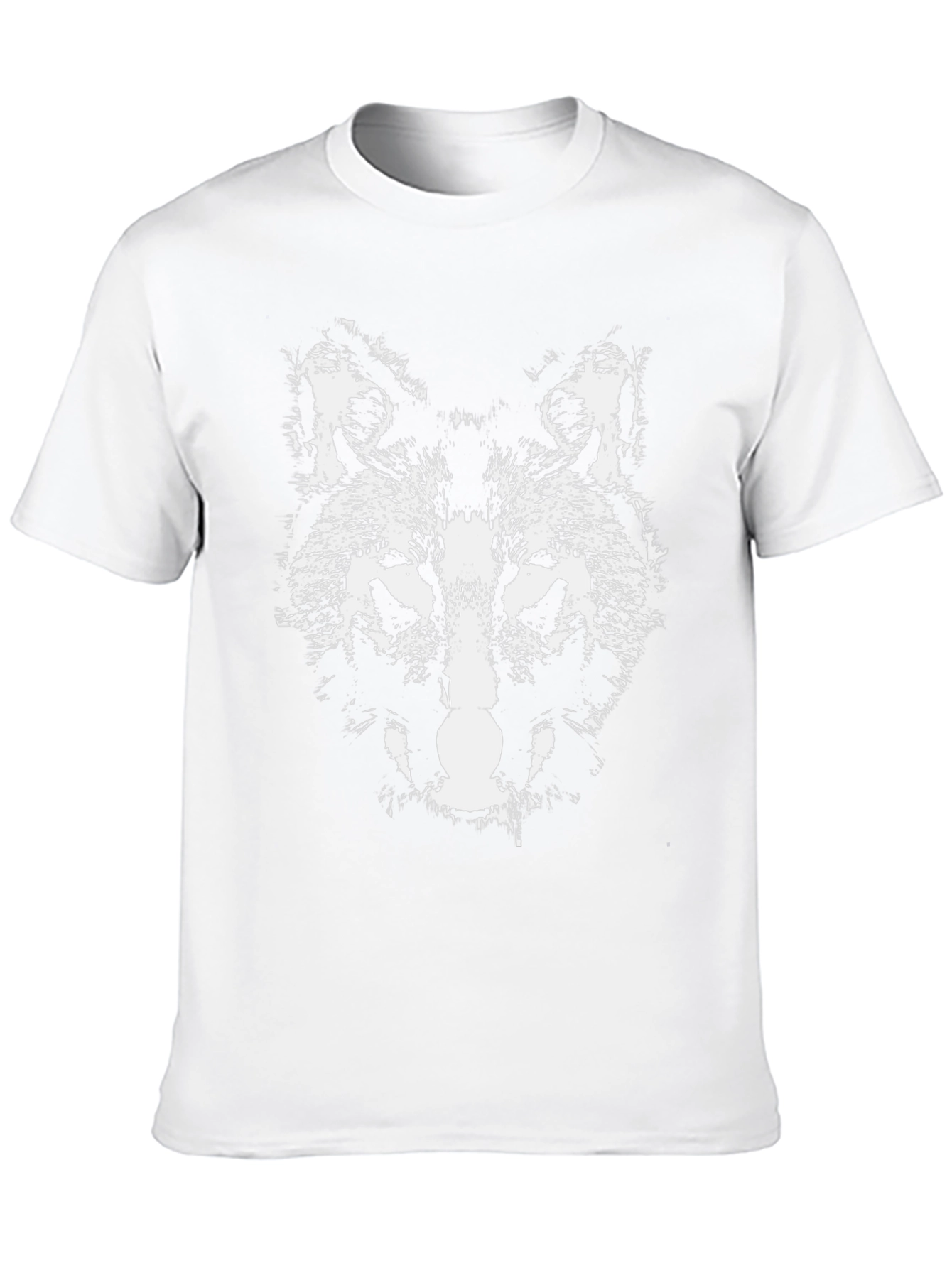 Wolf Graphic Print Black Cotton Tee