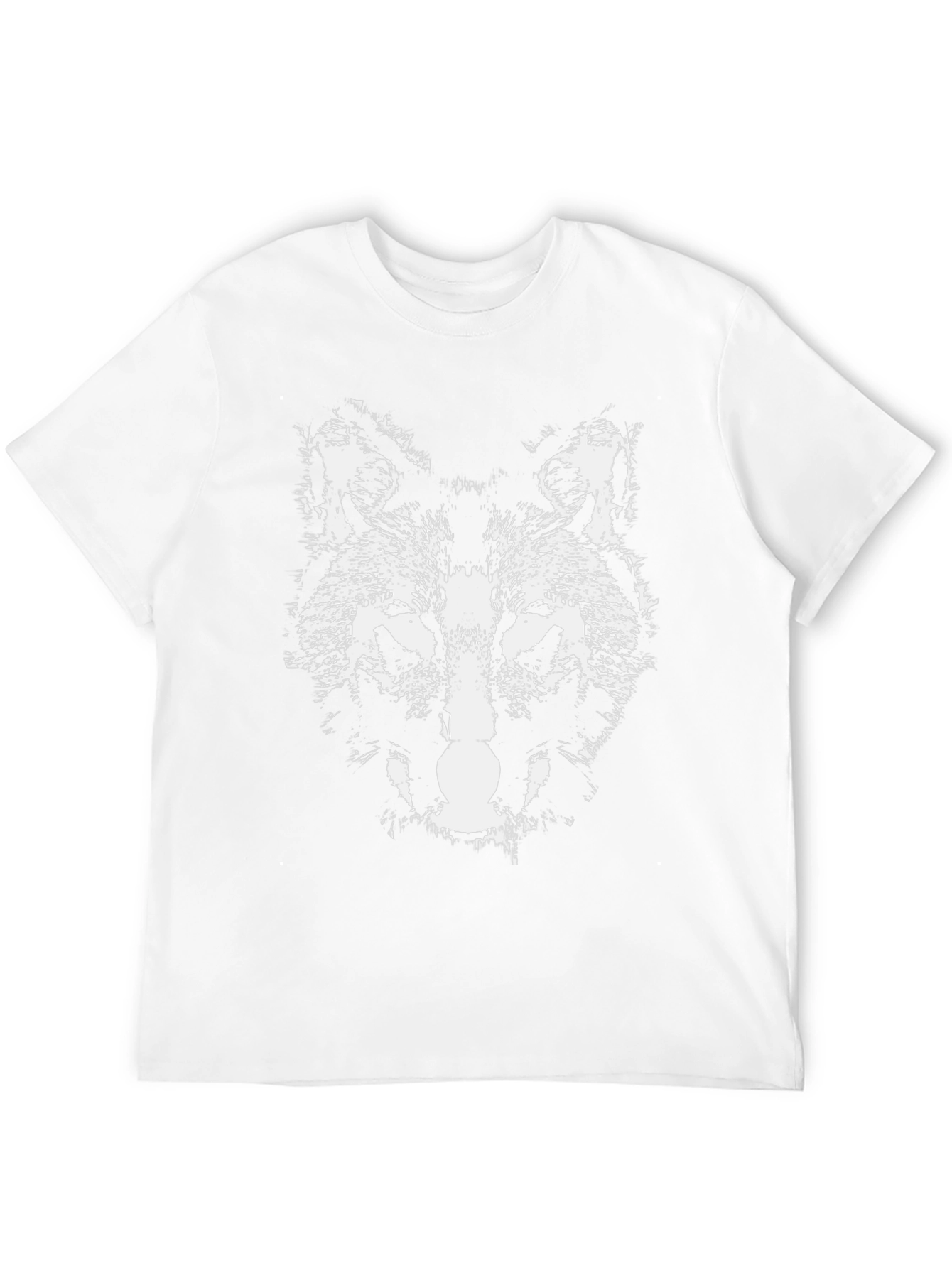 Wolf Graphic Print Black Cotton Tee